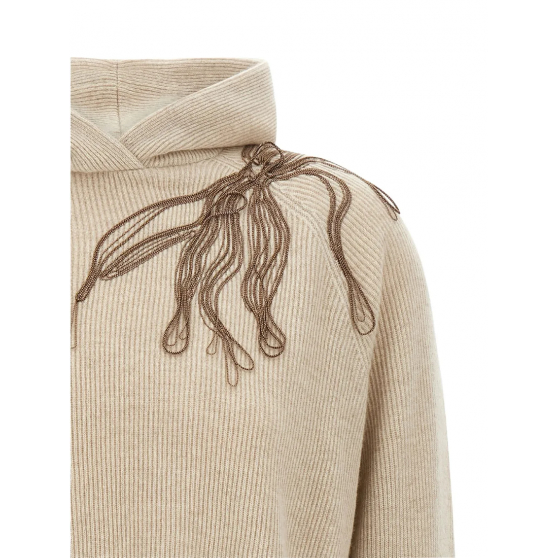 Pull en cachemire 'Shiny Flower Embroidery' pour Femmes