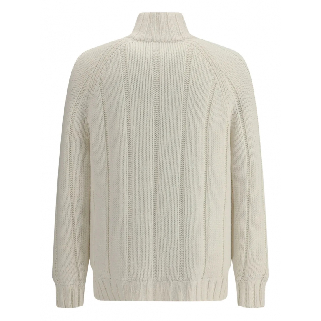 'Ribbed Zip-Front' Strickjacke für Herren