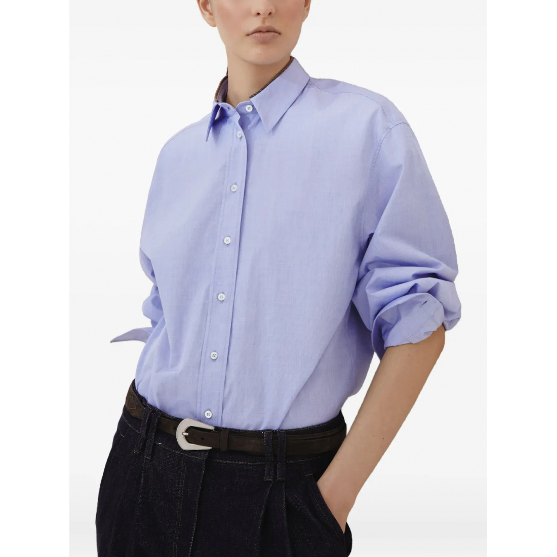 Pull 'Shiny Collar Detail' pour Femmes