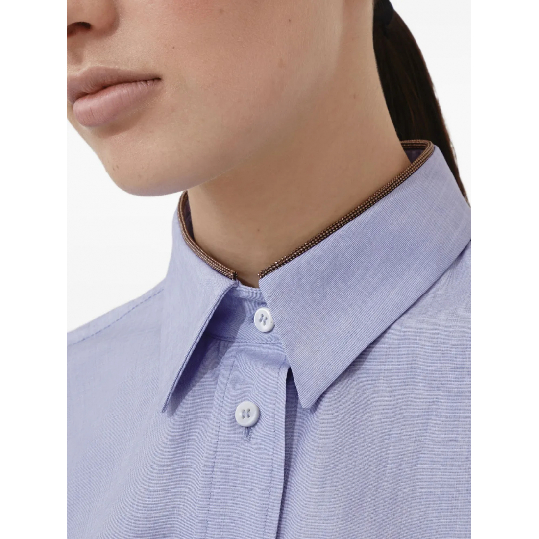 Pull 'Shiny Collar Detail' pour Femmes