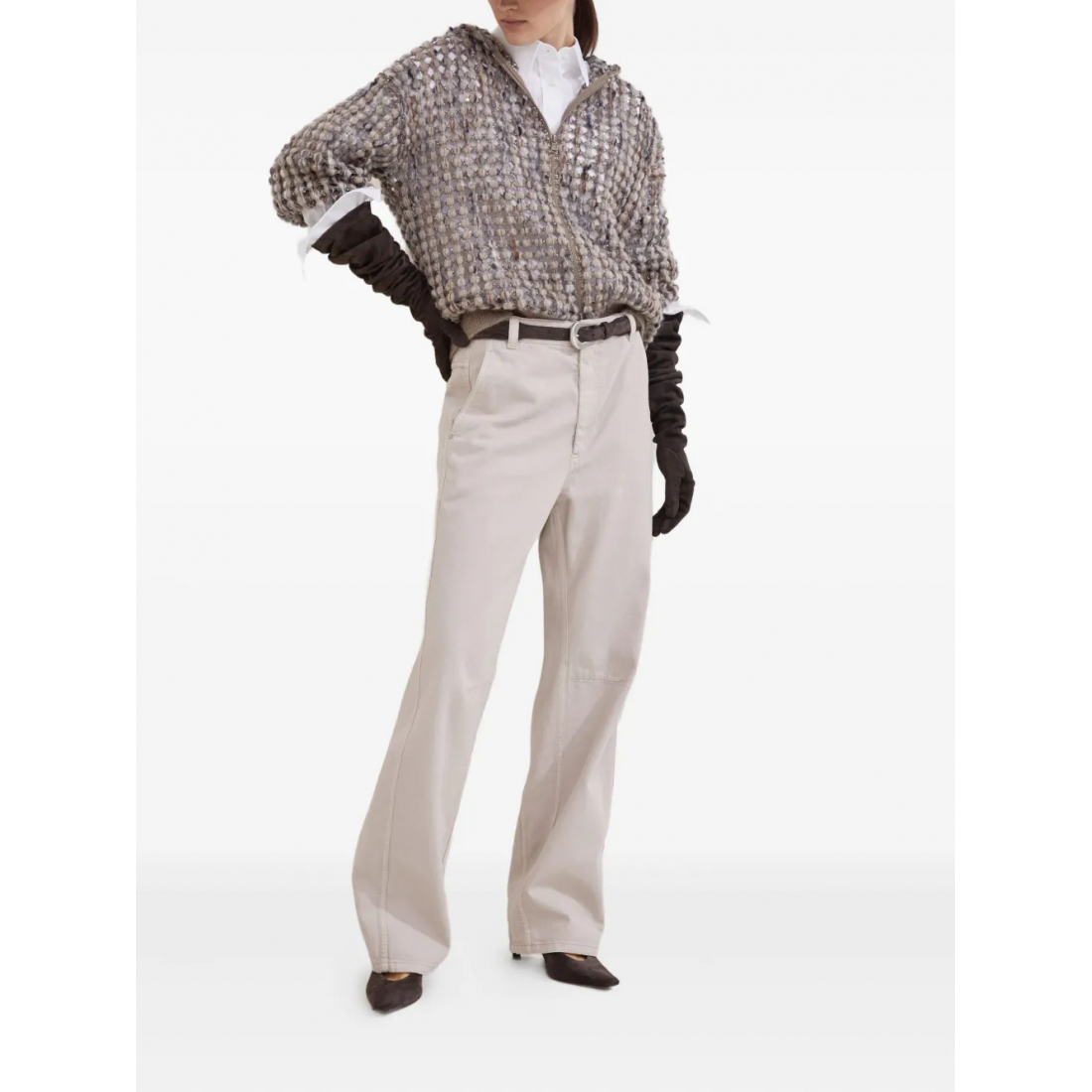 Women's 'Balloon Net Embroidery' Cardigan