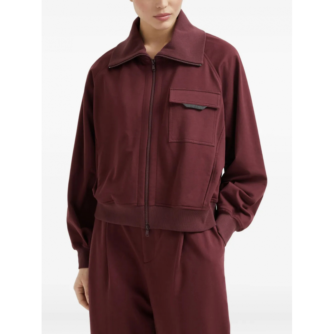 Women's 'Shiny Flap Detail' Sweatshirt