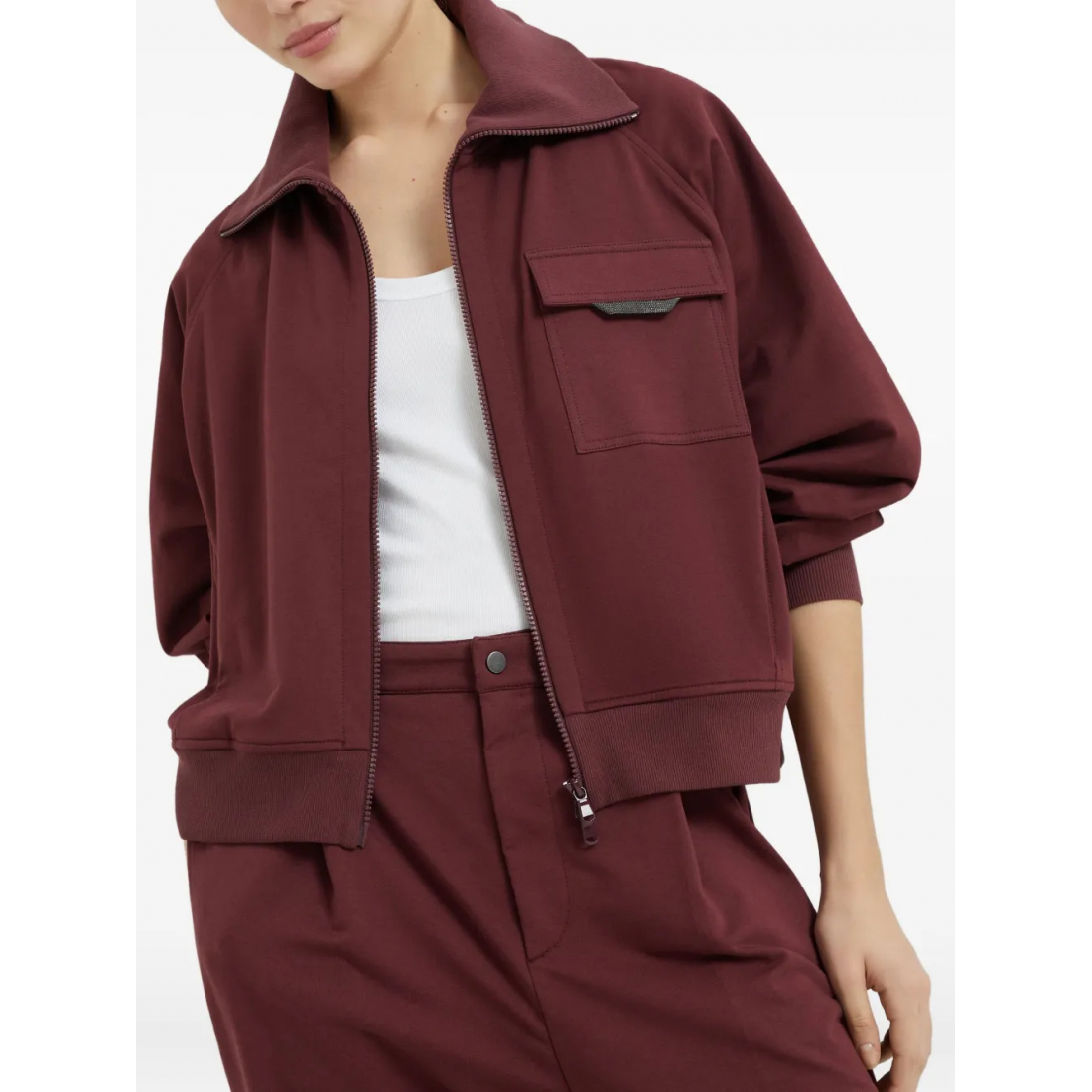 Women's 'Shiny Flap Detail' Sweatshirt