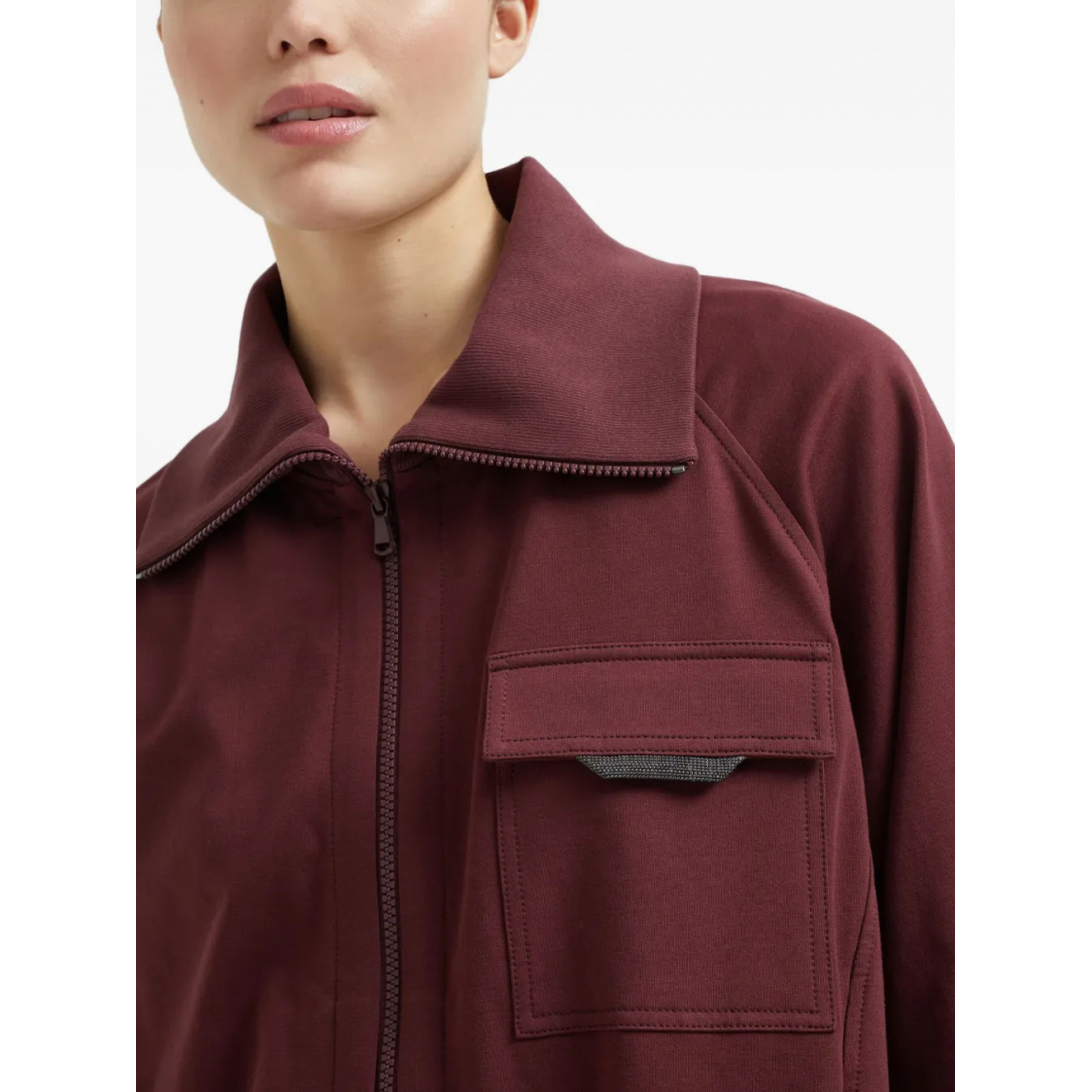 Women's 'Shiny Flap Detail' Sweatshirt