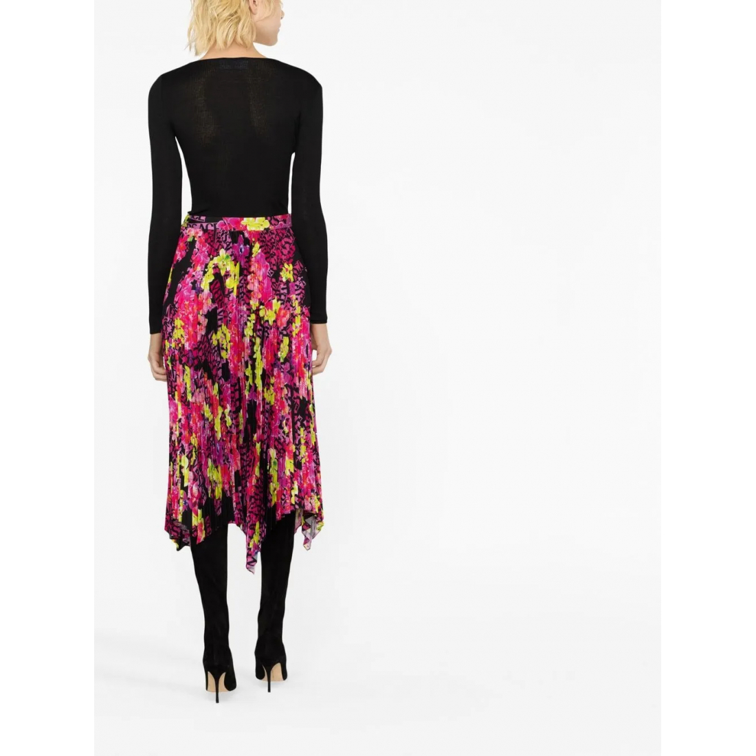 Jupe Midi 'Floral-Print Pleated' pour Femmes