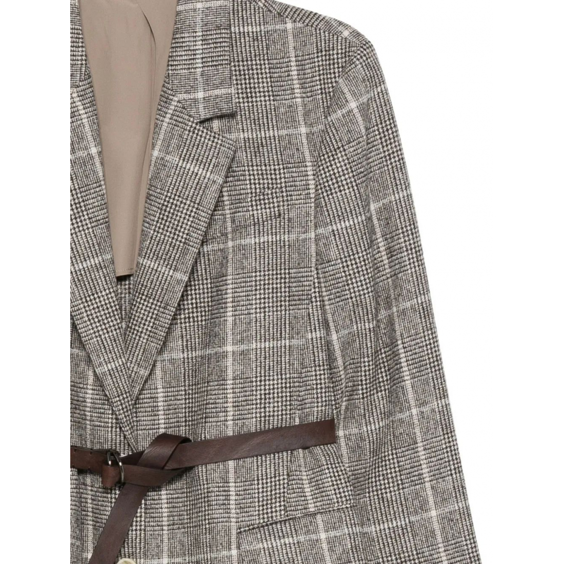 Blazer 'Checked Belted' pour Femmes