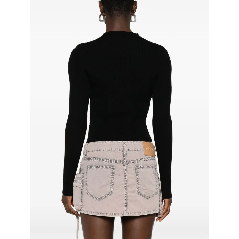 Top à manches longues 'Keyhole-Neckline Ribbed' pour Femmes