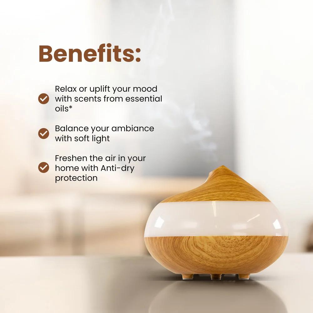 'Wooden Clear Panel [Usb]' Aroma Diffuser - 1 piece
