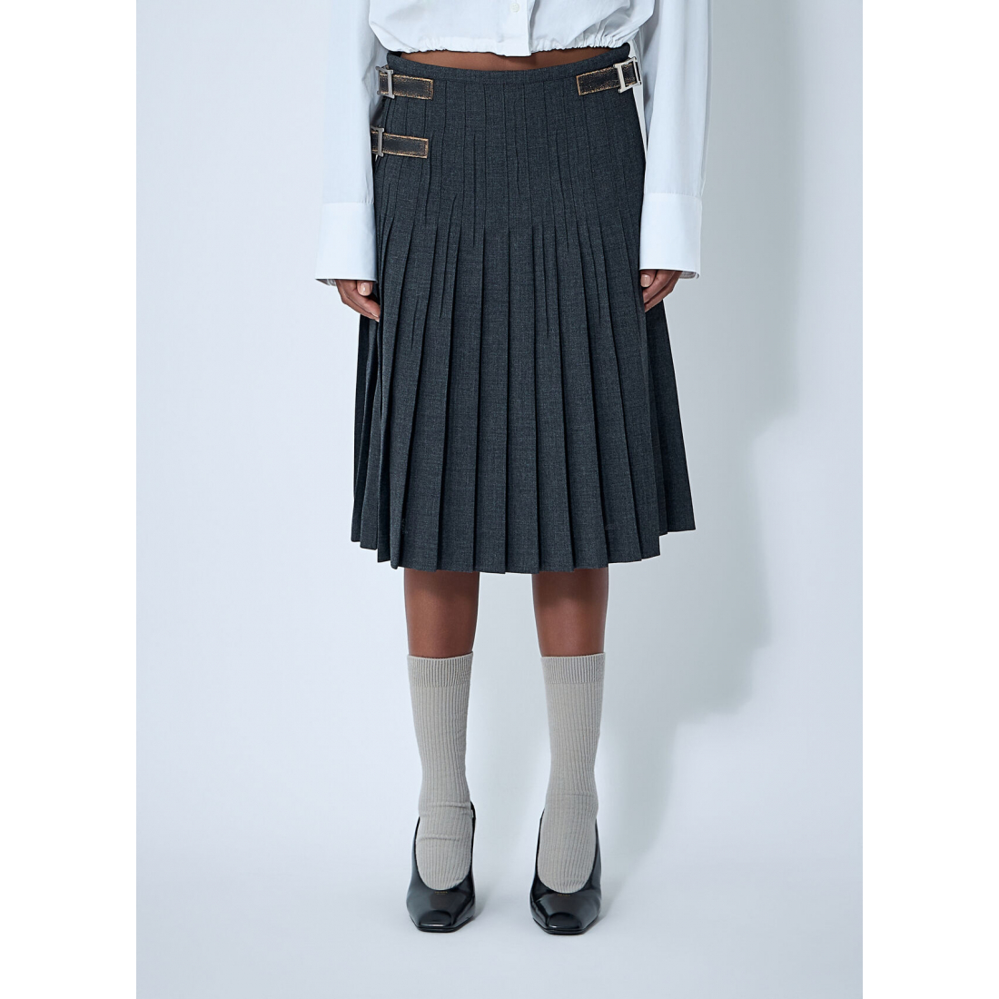 Women's 'Rush Stitch Pleated' Midi Skirt