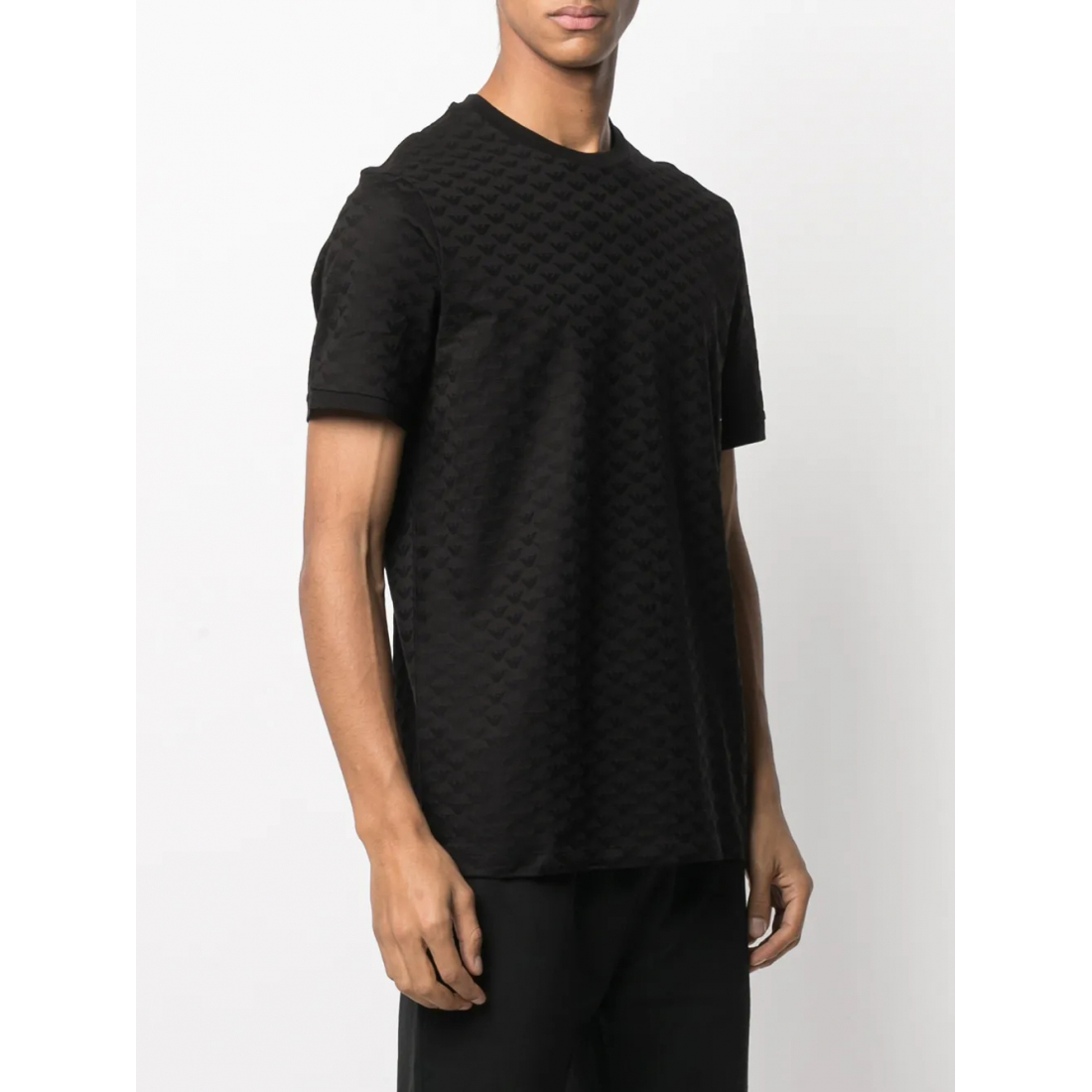'Plain Textured' T-Shirt für Herren