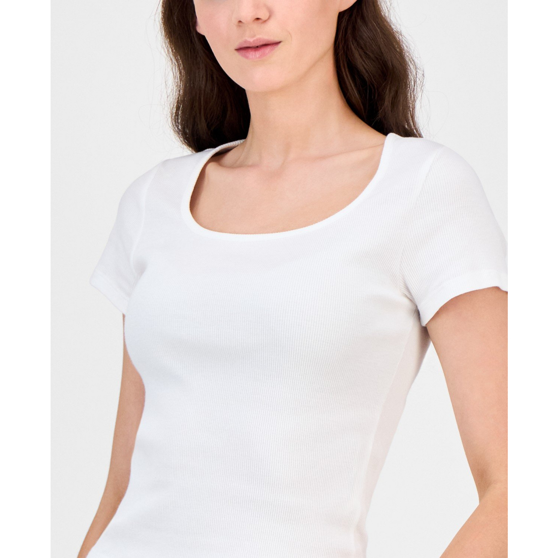 T-shirt 'Cotton Rib-Knit' pour Femmes