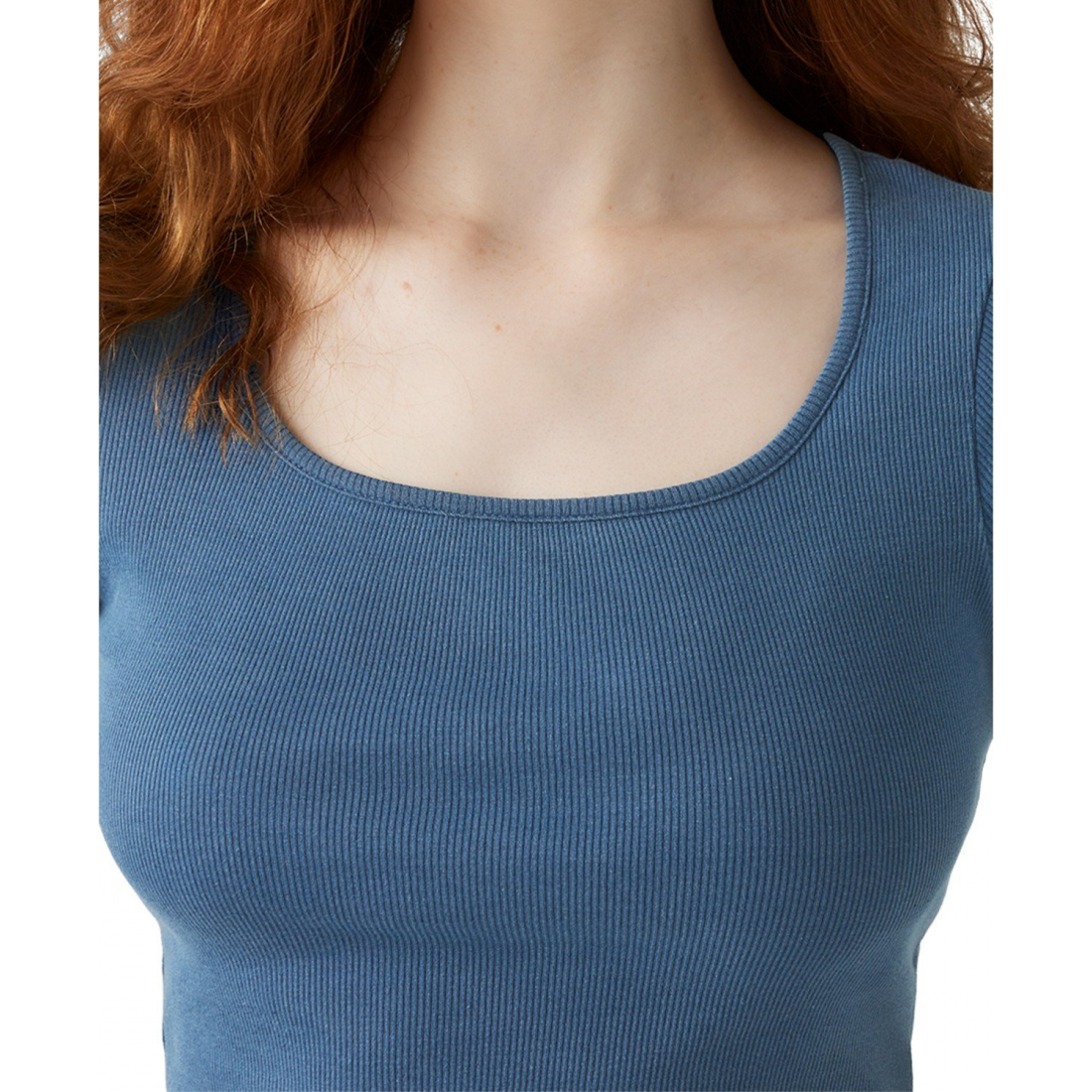 T-shirt 'Cotton Rib-Knit' pour Femmes