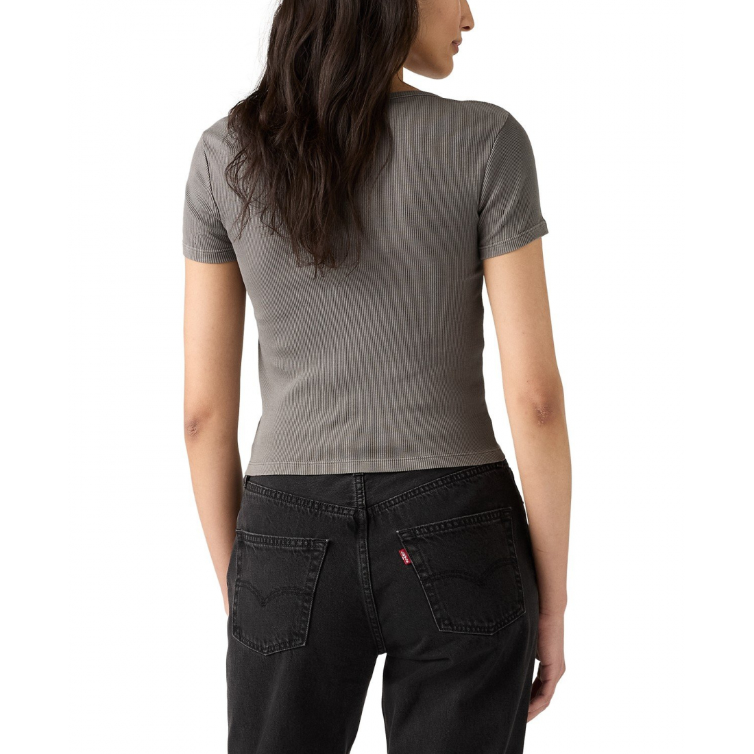 T-shirt 'Cotton Rib-Knit' pour Femmes