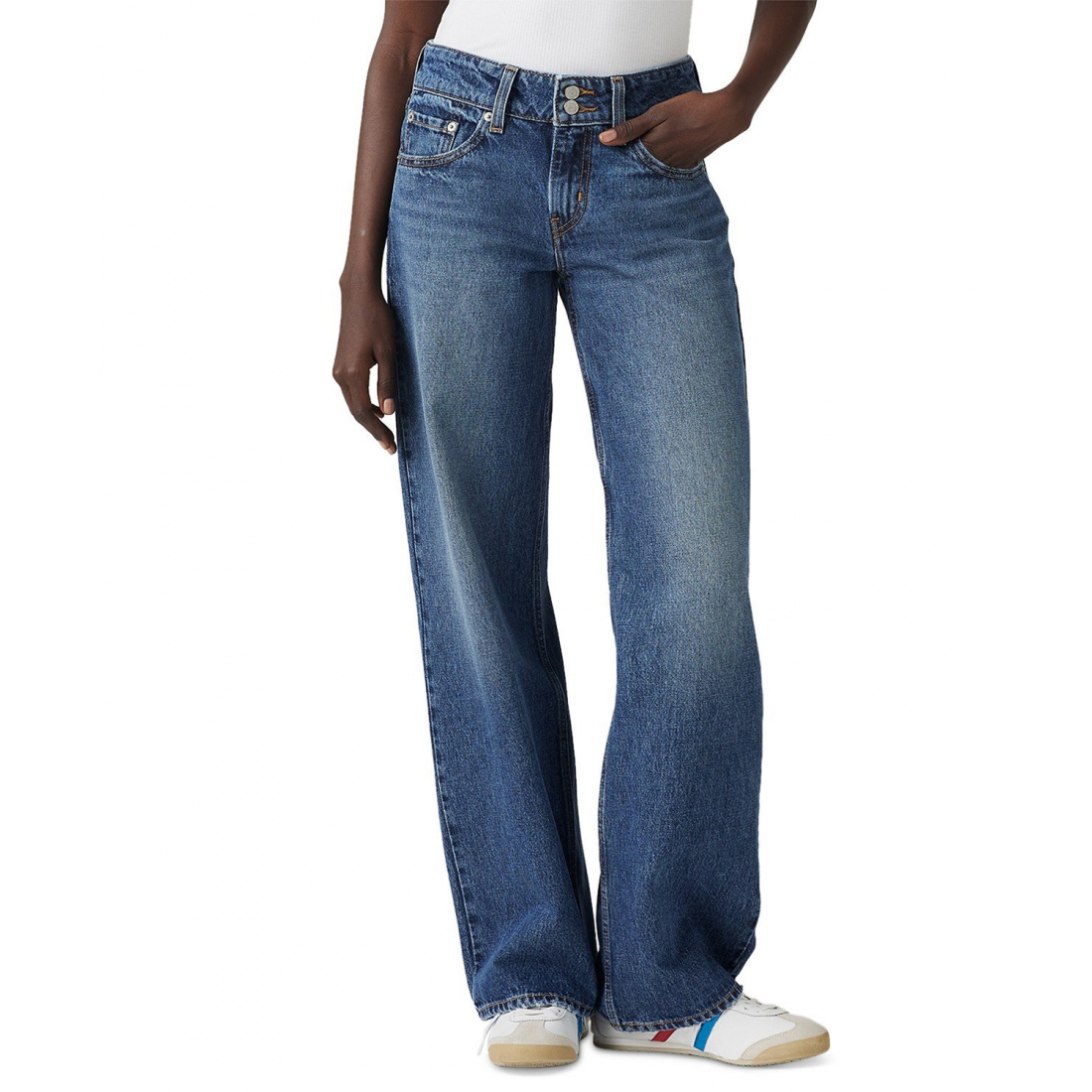Women's 'Super-Low Double-Button Relaxed-Fit Denim' Jeans