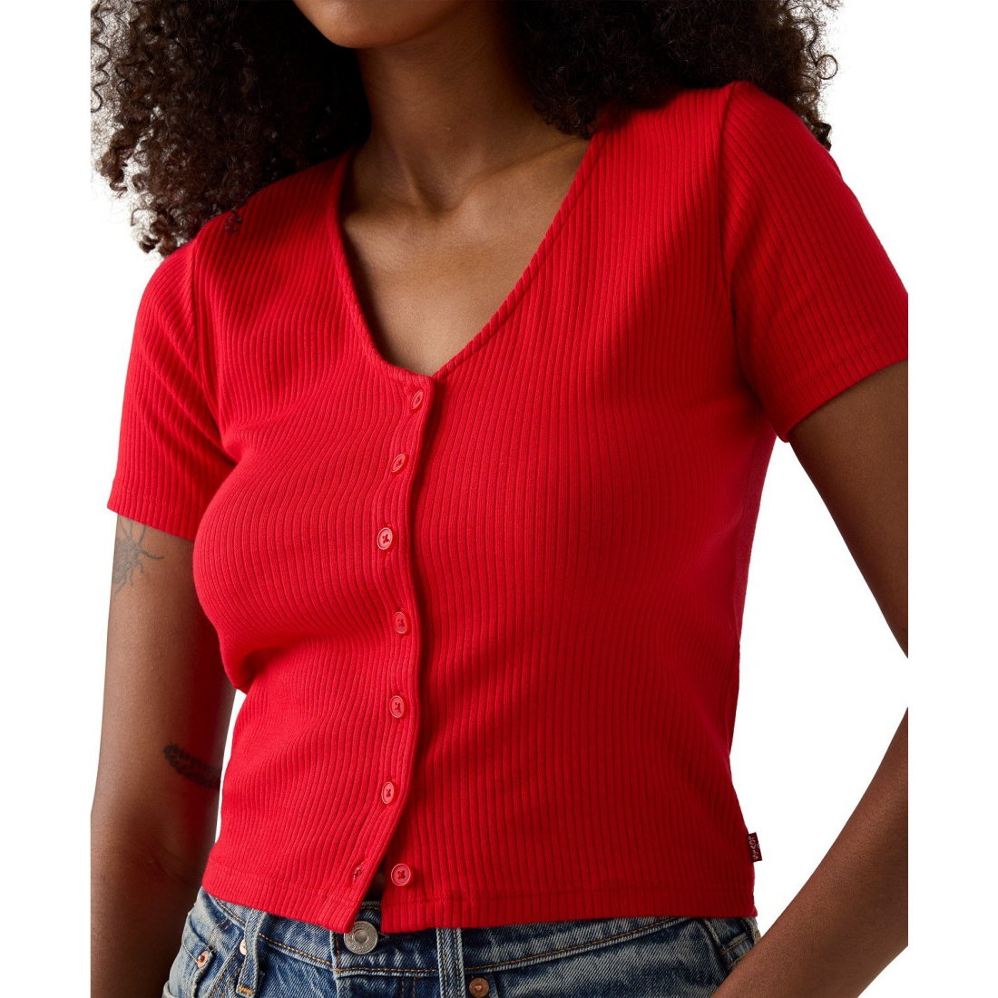 Top à manches courtes 'Muse Button-Front' pour Femmes