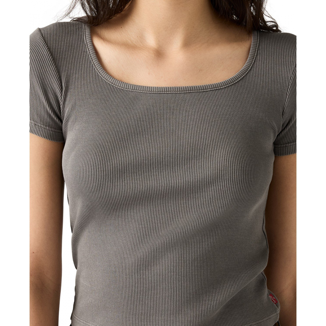 T-shirt 'Cotton Rib-Knit' pour Femmes