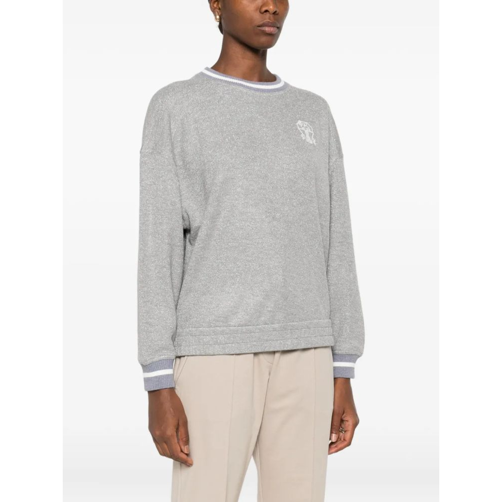 Women's 'Embroidered-Detail Ribbed-Cuff' Sweater