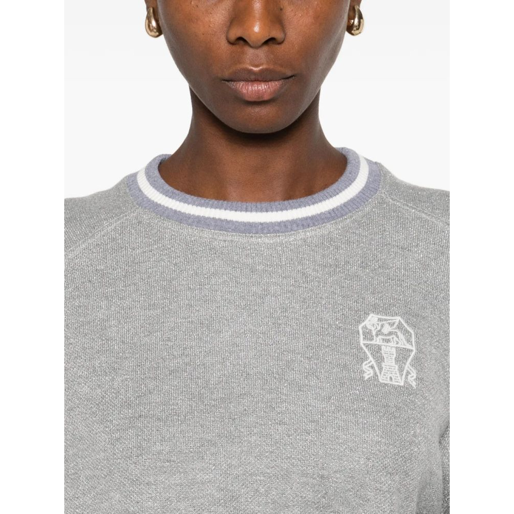 Women's 'Embroidered-Detail Ribbed-Cuff' Sweater