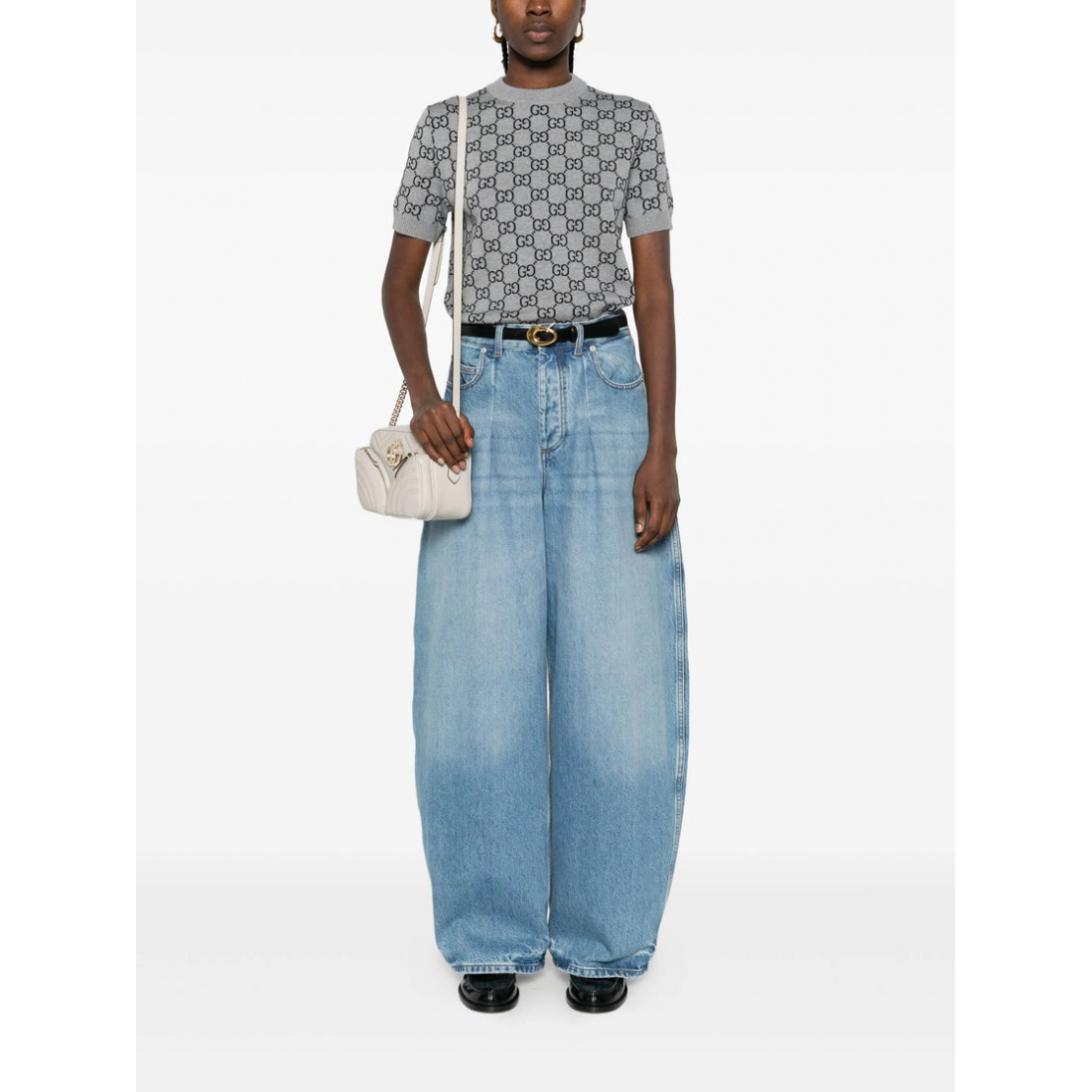 Top à manches courtes 'Reversible GG Jacquard' pour Femmes