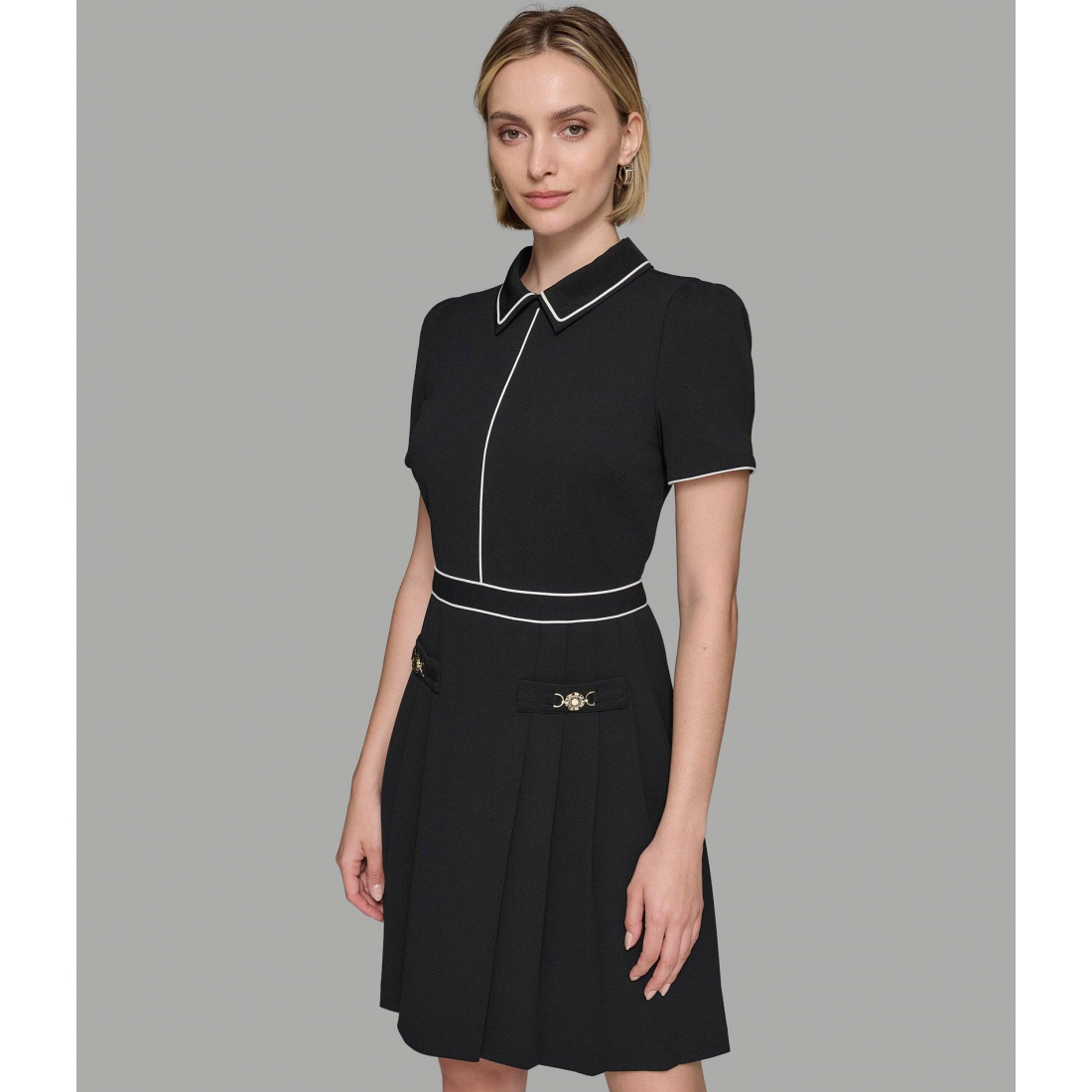 Robe A-line 'Short Sleeve Collared' pour Femmes
