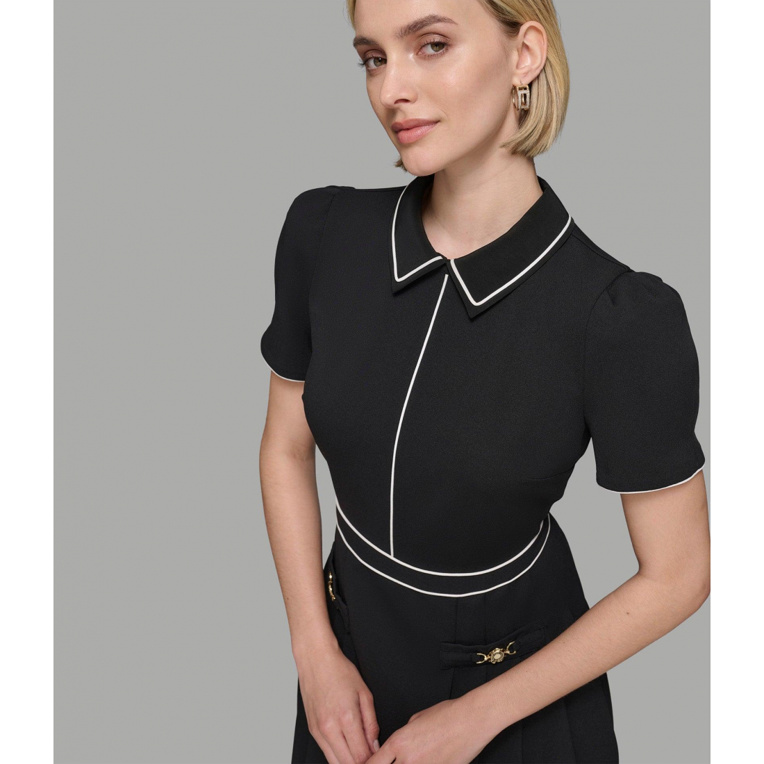 Robe A-line 'Short Sleeve Collared' pour Femmes