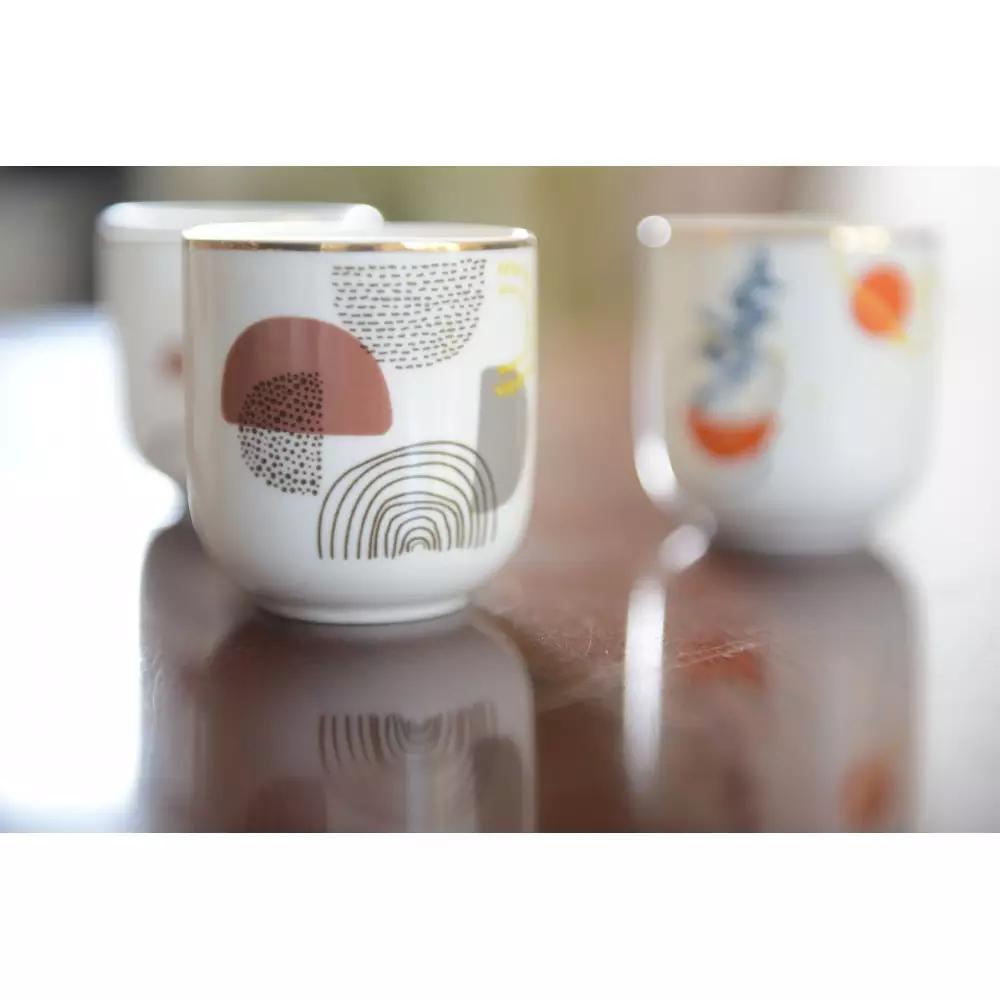 Art-déco-Kaffeetassen-Set (4 Stück)