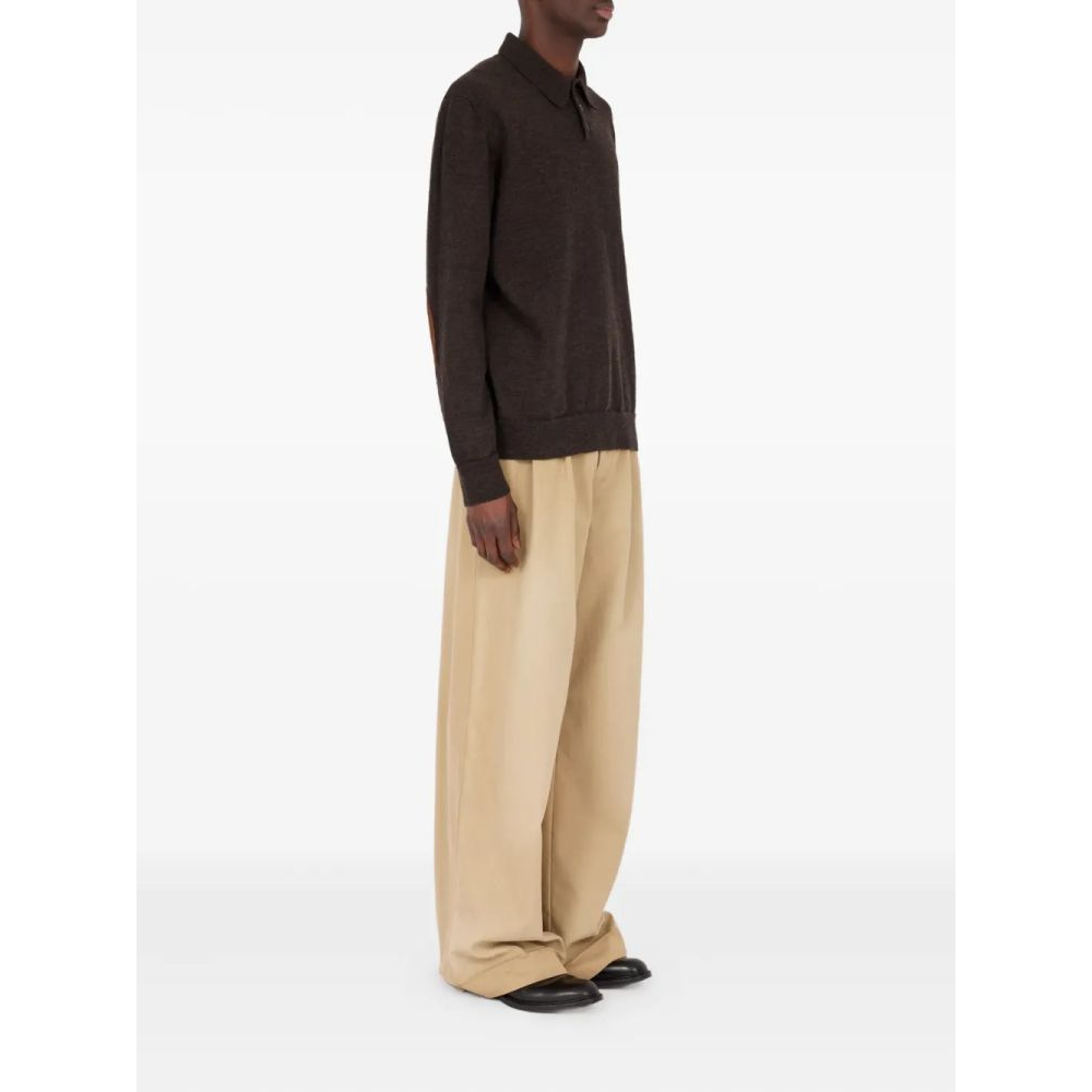 Polo manches longues 'Elbow-Patch' pour Hommes