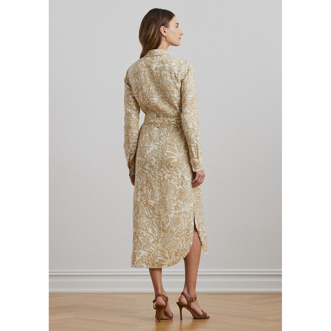 Women's 'Floral Linen' Shirtdress