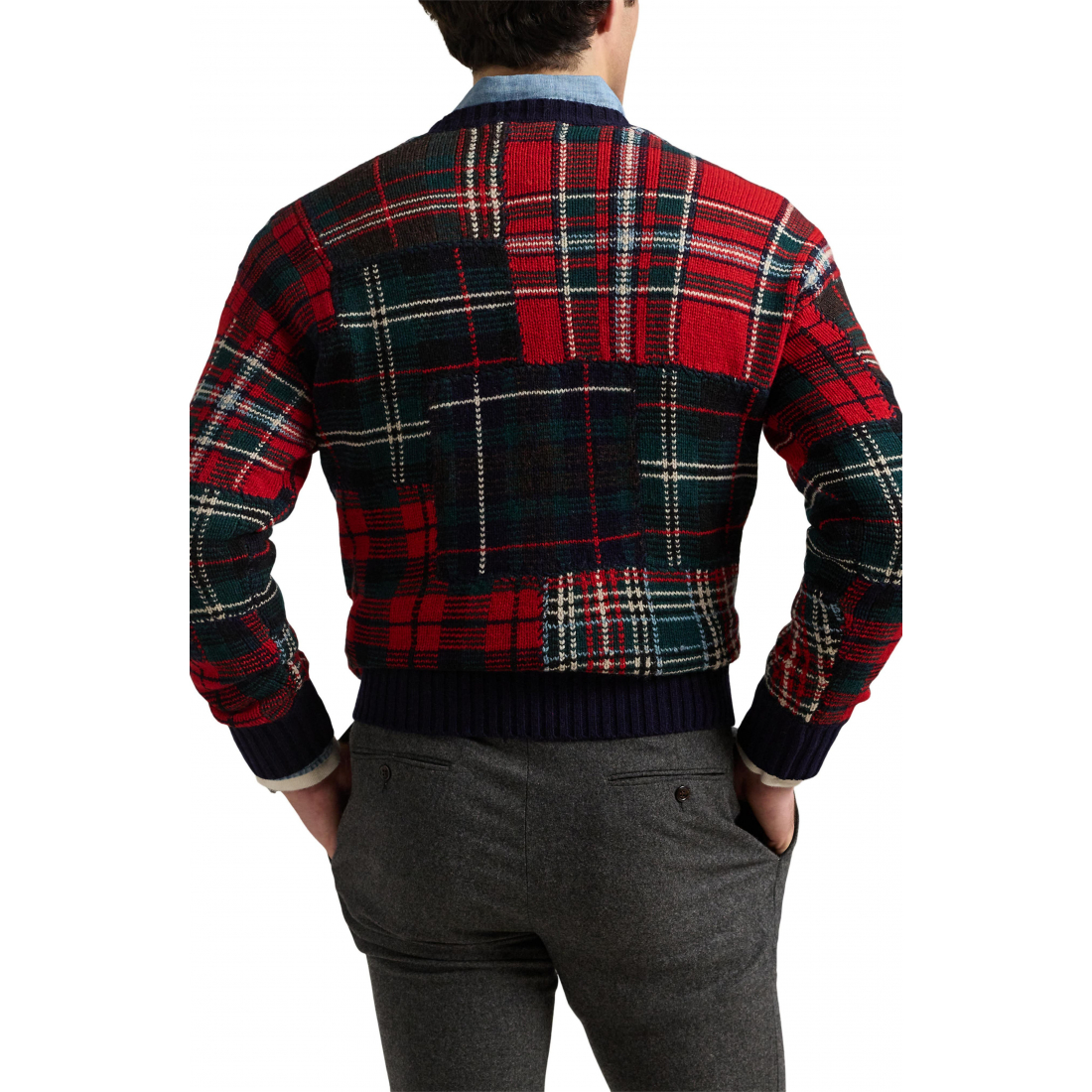 Pull 'Patchwork Plaid' pour Hommes