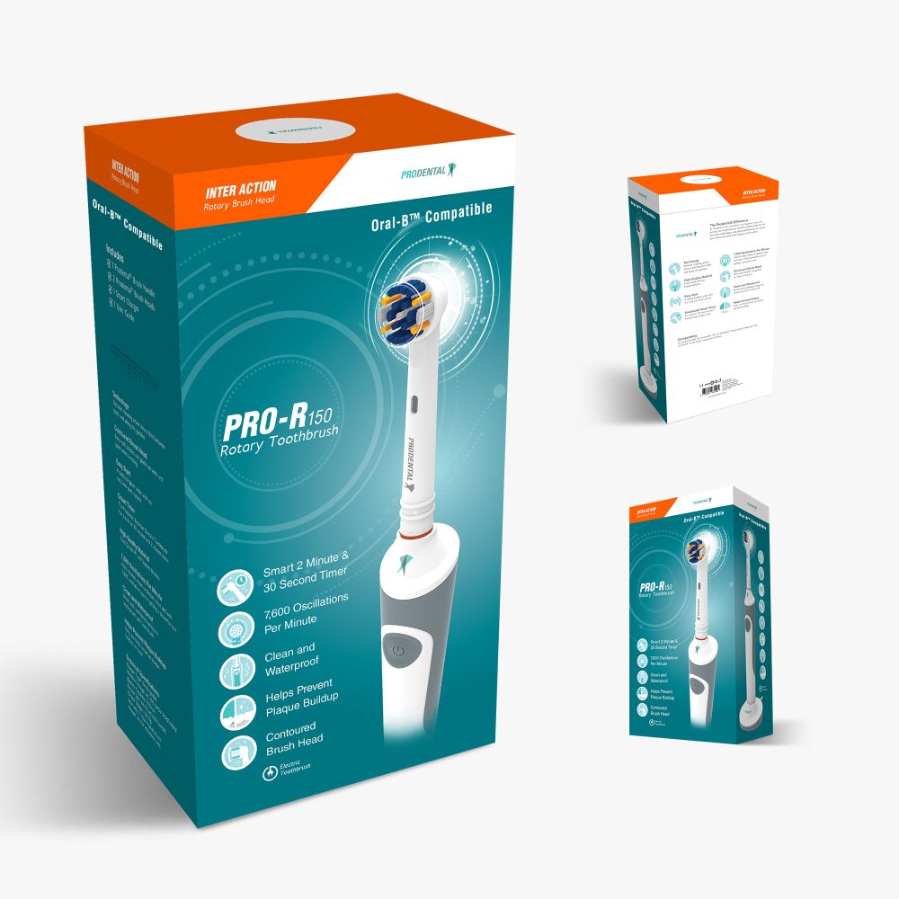 Brosse à dents électrique, Têtes de brosse 'Discovery R-150 Inter Action' - 8 Unités