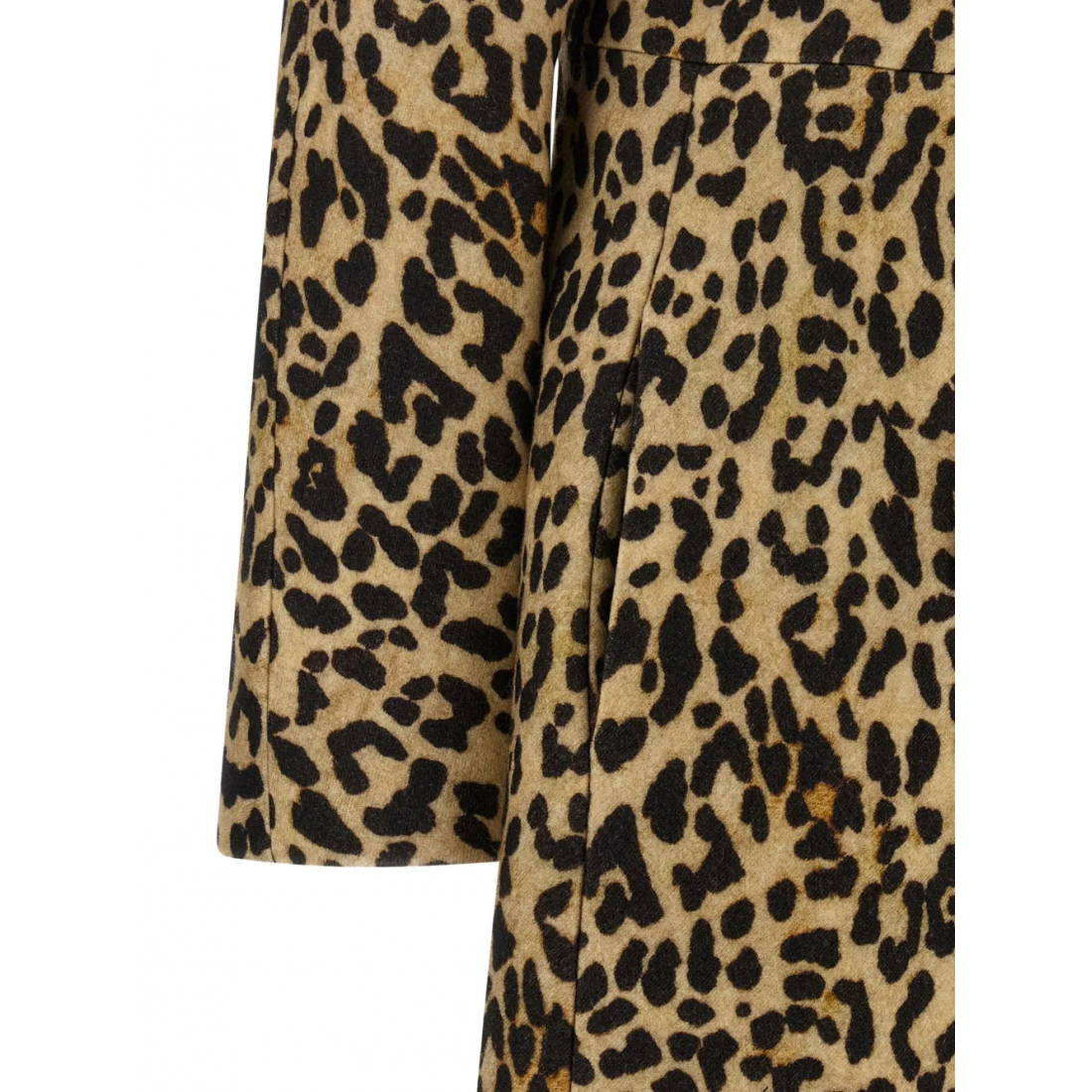 Manteau à ceinture 'Animal-Print Jewel-Button' pour Femmes