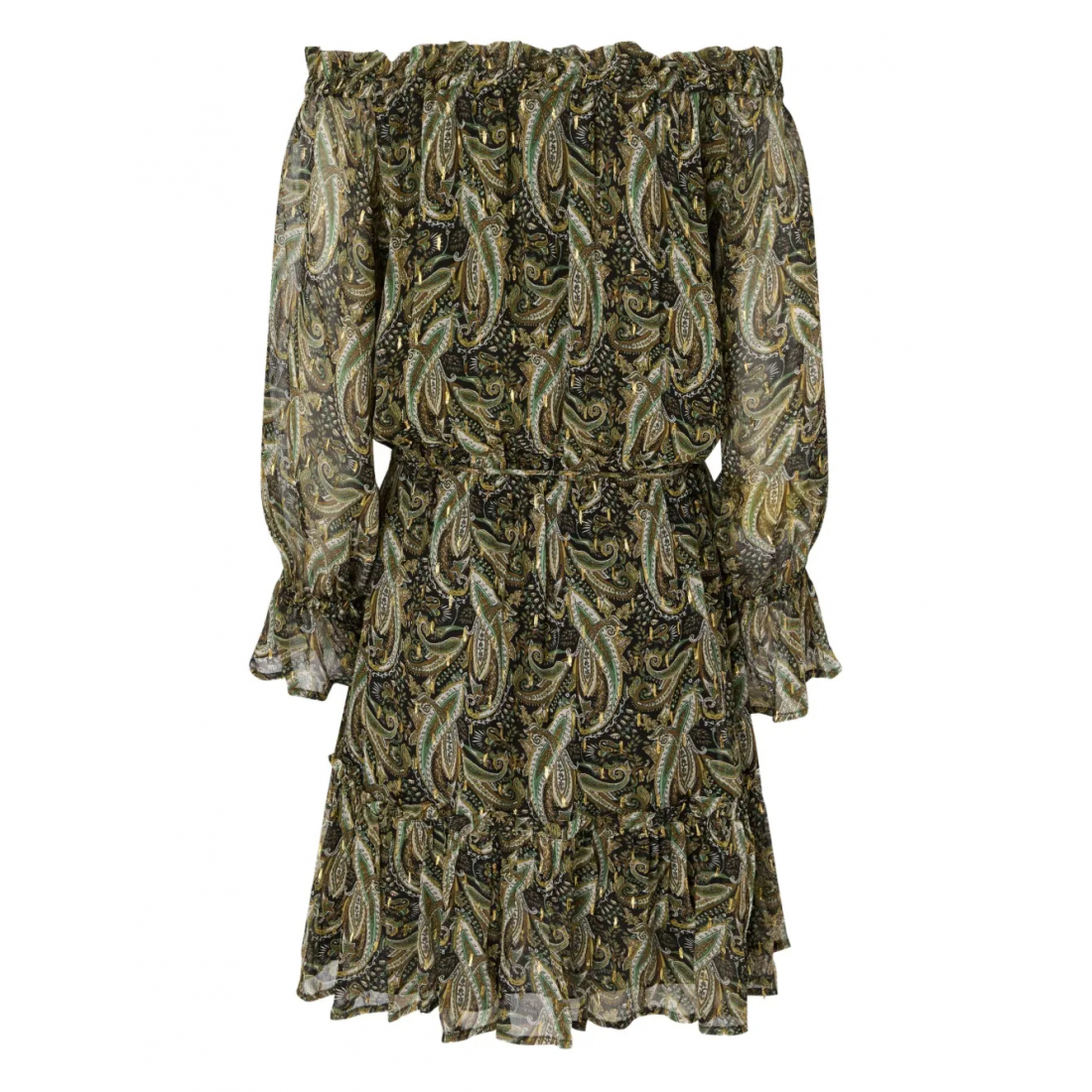 Robe à épaules dénudées 'Paisley Off-Shoulder' pour Femmes