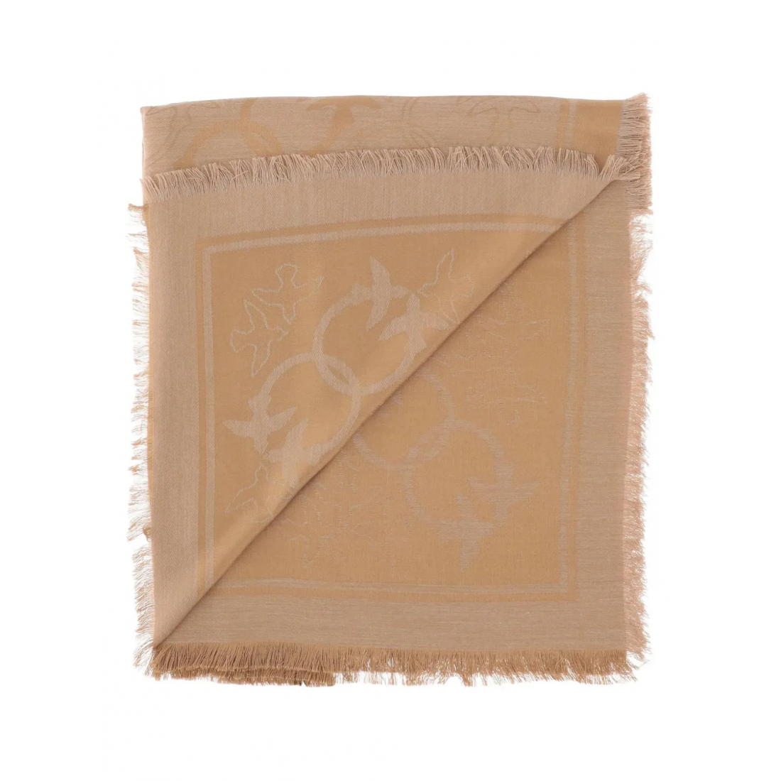 'Birds-Print Fringed-Edges' Halstuch für Damen