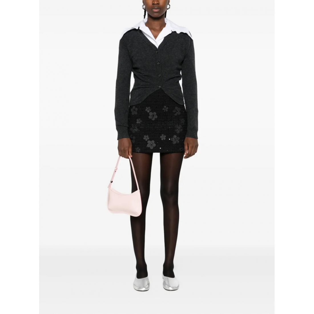 Mini Jupe 'Flower-Embellished' pour Femmes