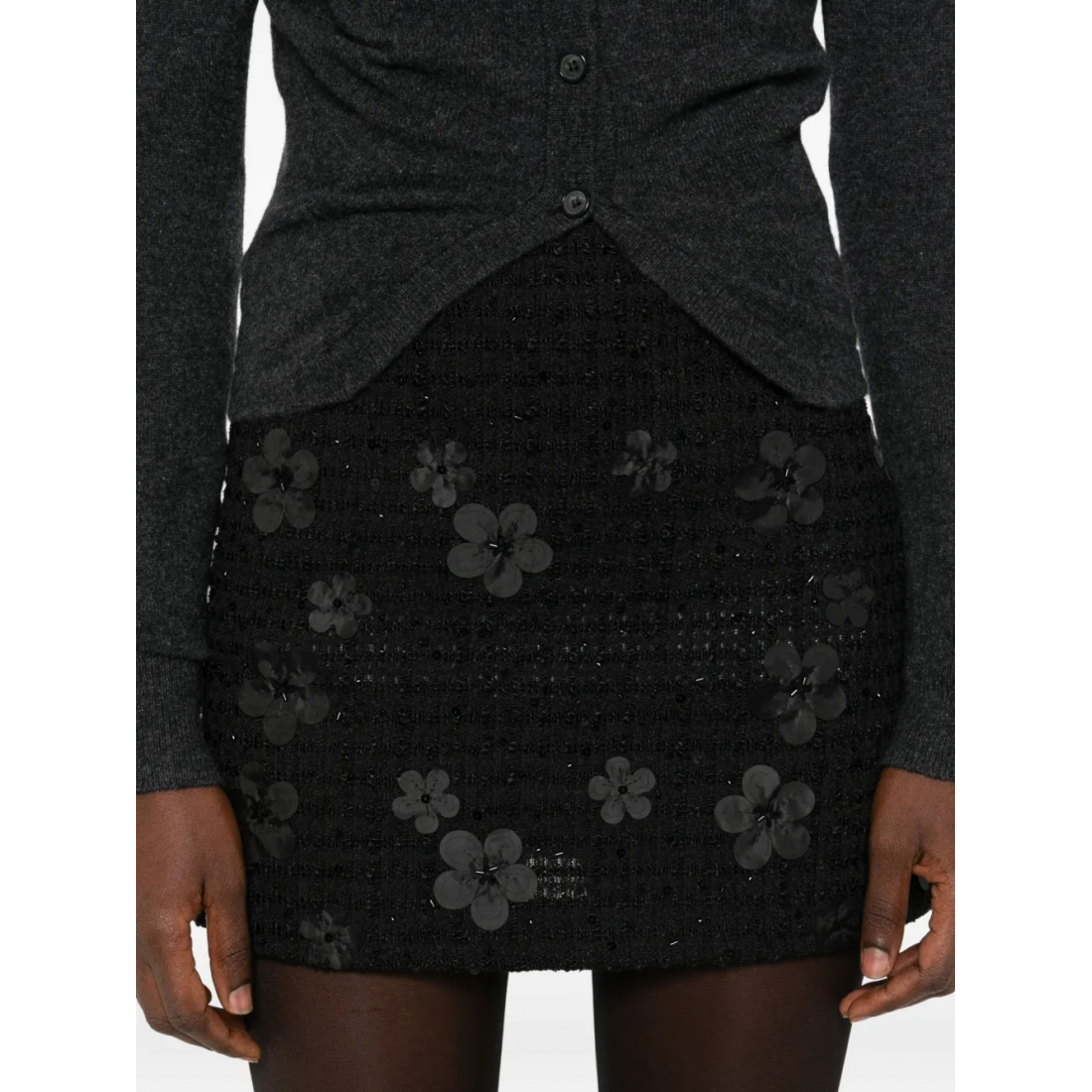 Mini Jupe 'Flower-Embellished' pour Femmes