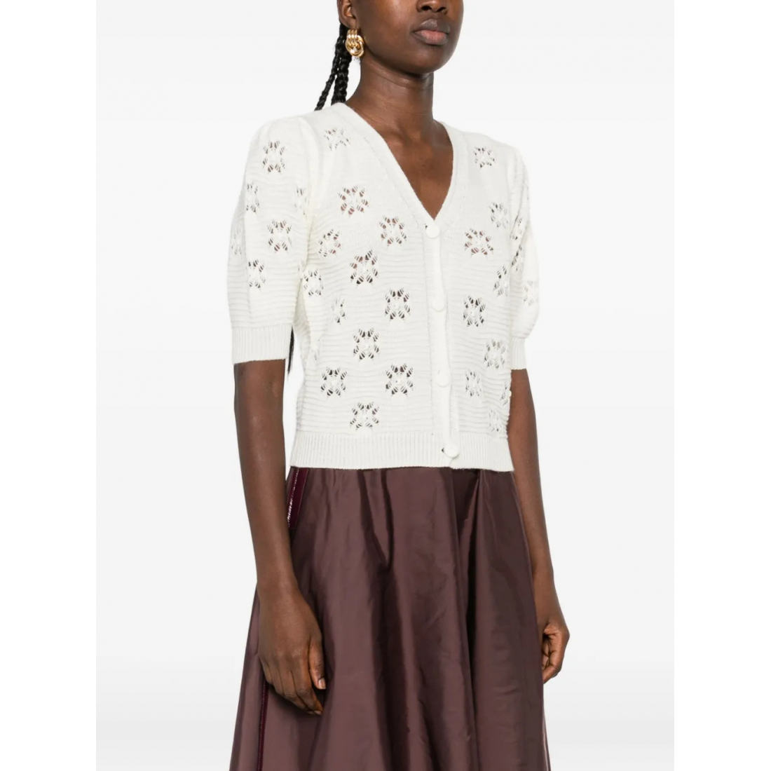 Cardigan 'Floral-Pattern Button-Down' pour Femmes