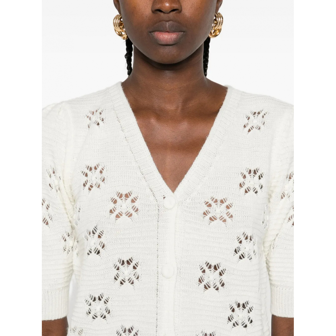 Cardigan 'Floral-Pattern Button-Down' pour Femmes