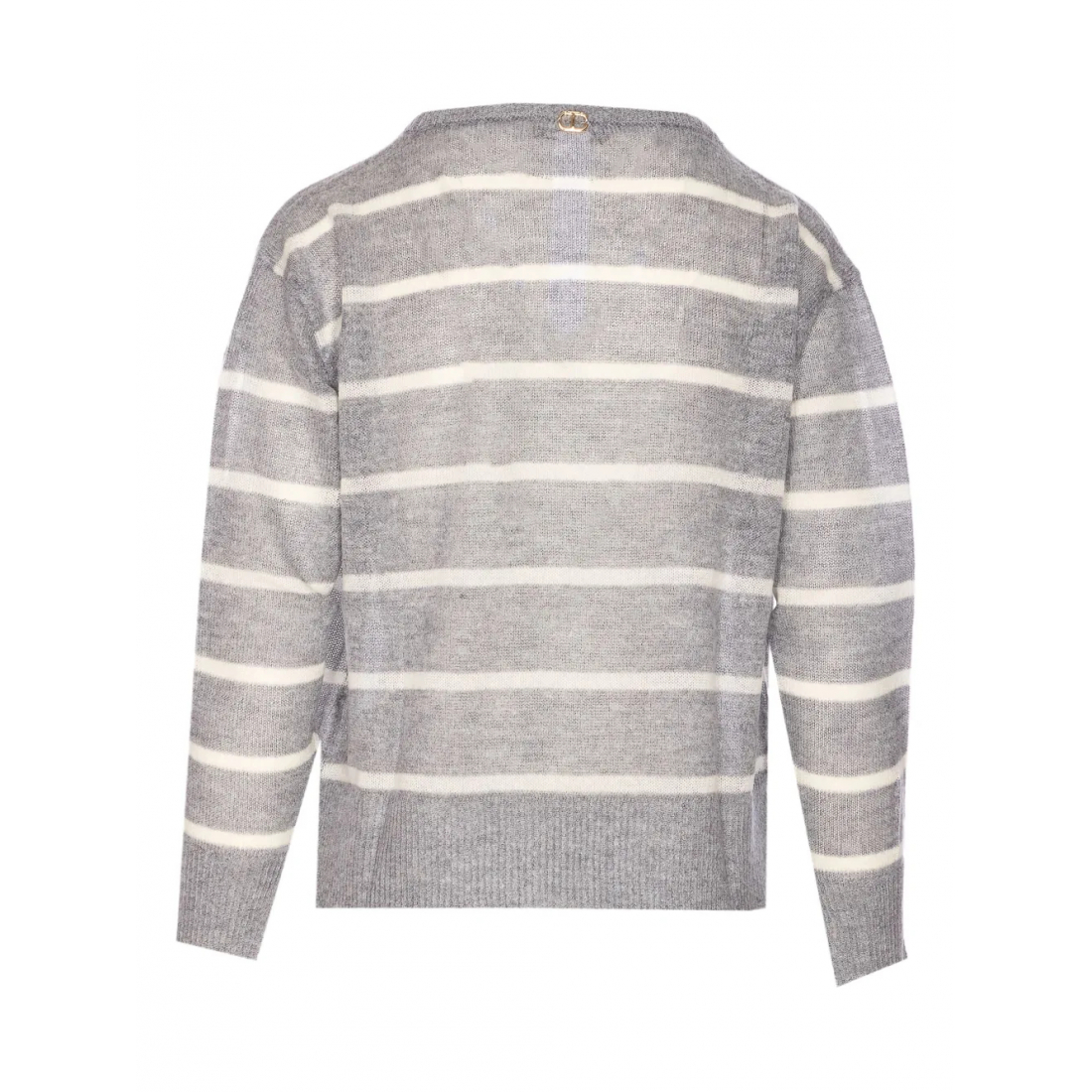 Pull 'Striped-Pattern Lace-Embellished' pour Femmes