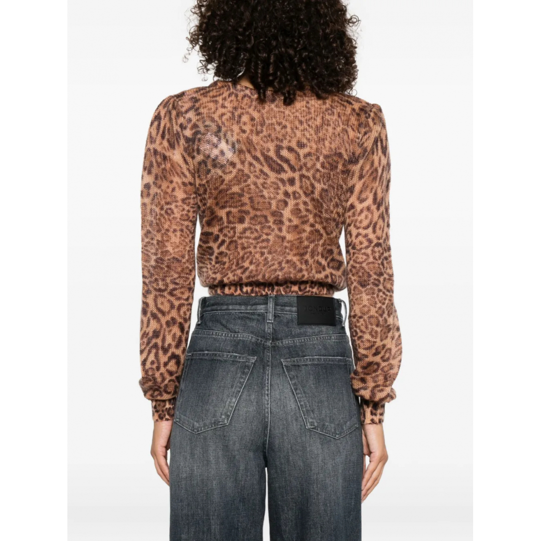 Pull 'Leopard Print Twist-Front' pour Femmes