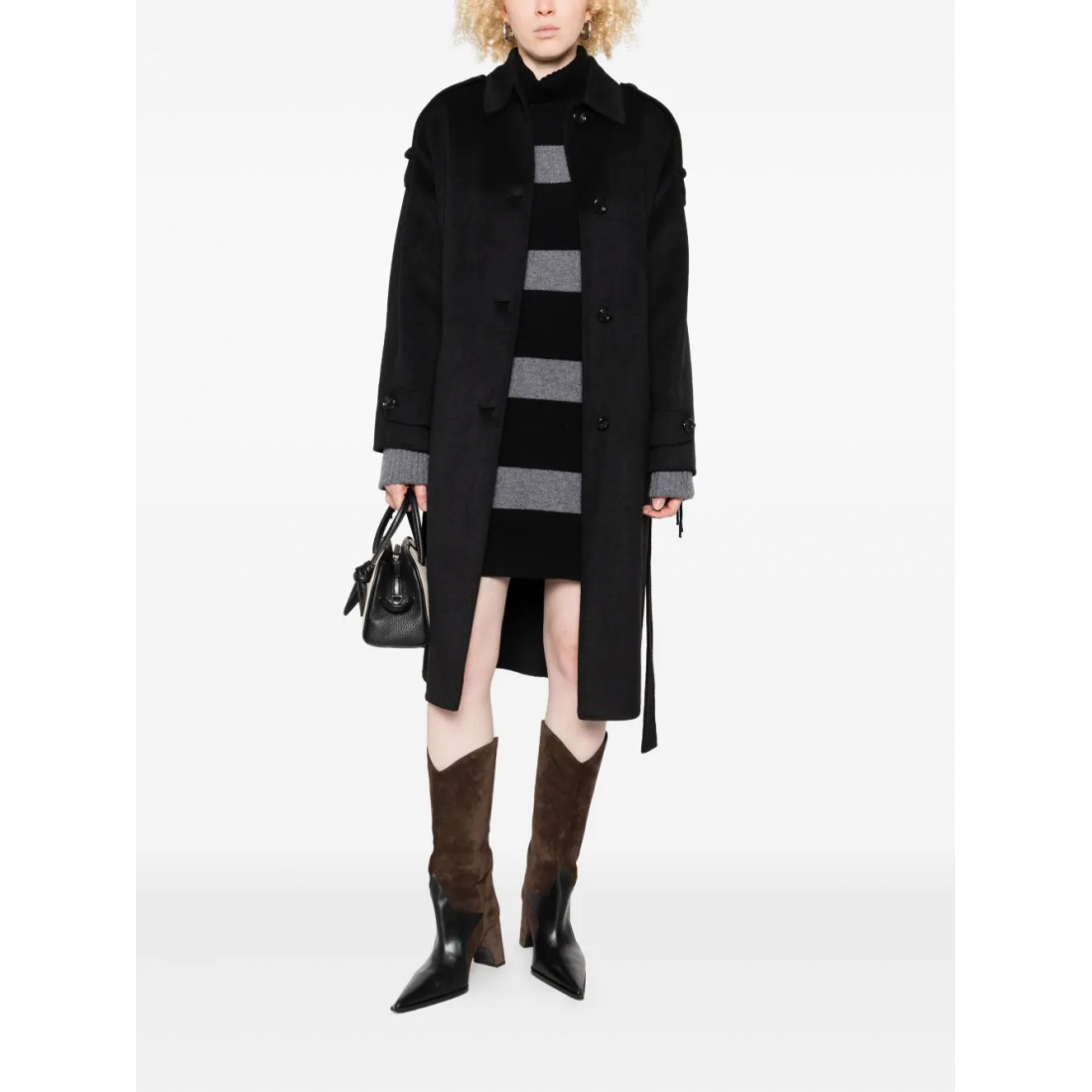 Manteau 'Belted Single-Breasted' pour Femmes
