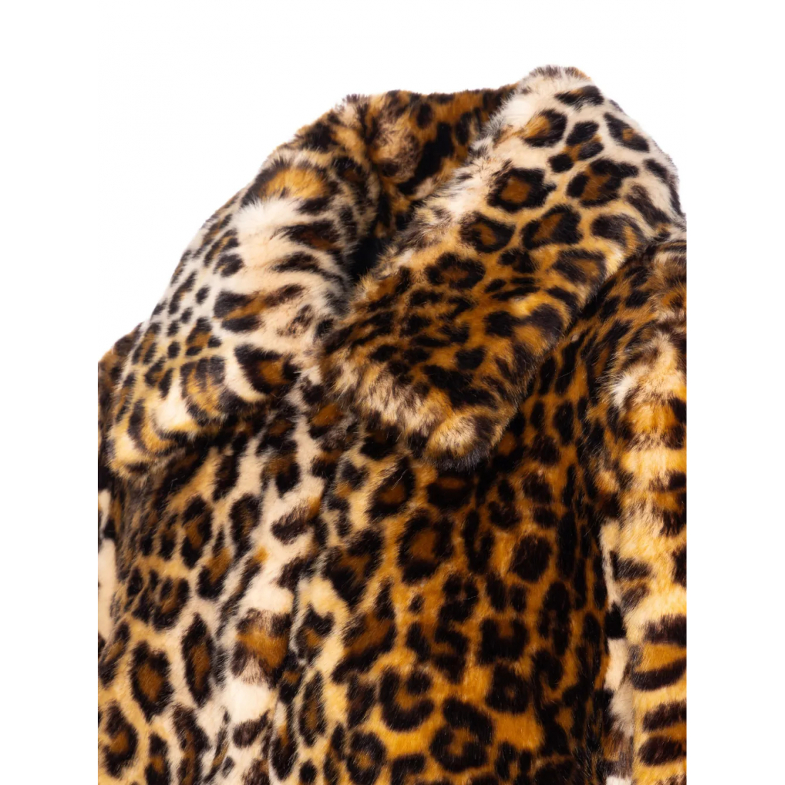 Manteau Teddy 'Leopard-Print Button-Fastening' pour Femmes