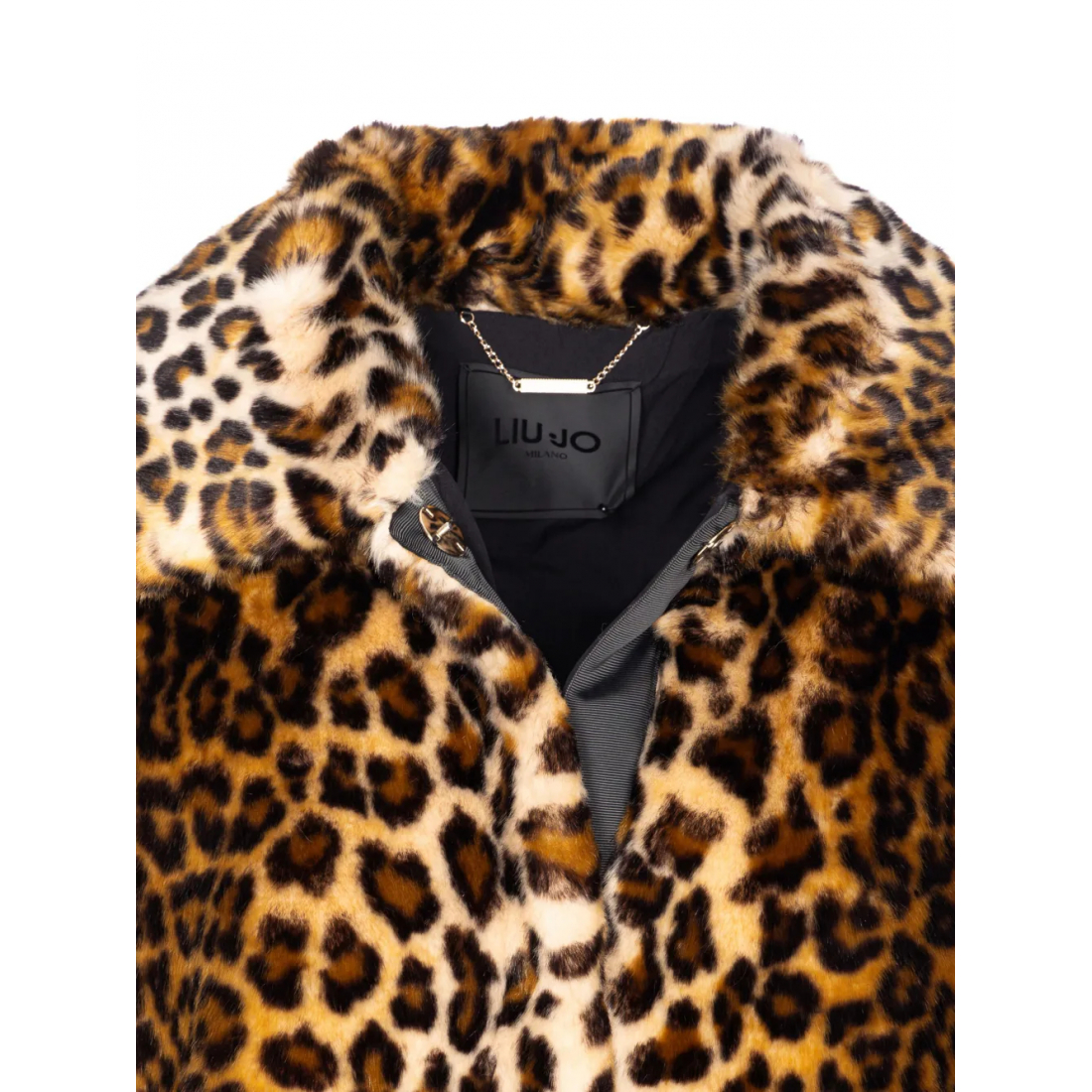 Manteau Teddy 'Leopard-Print Button-Fastening' pour Femmes