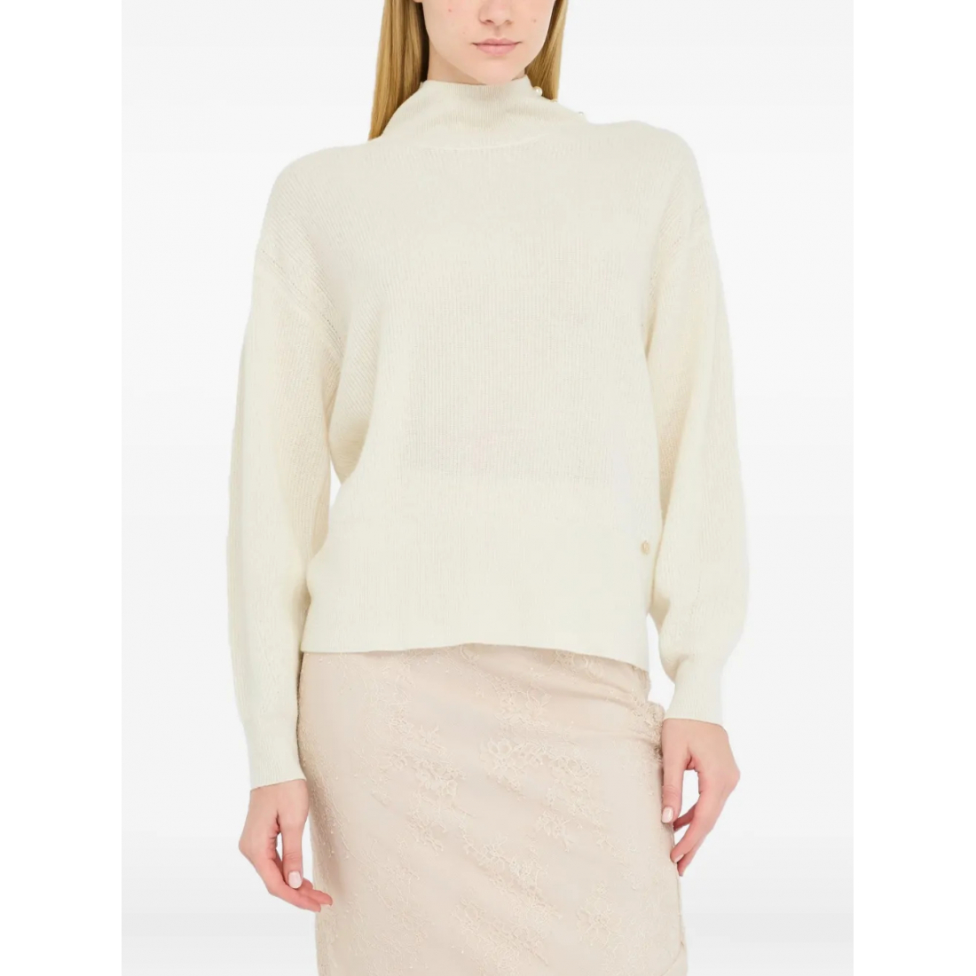 Pull 'Pearl-Embellished Puff-Sleeve' pour Femmes