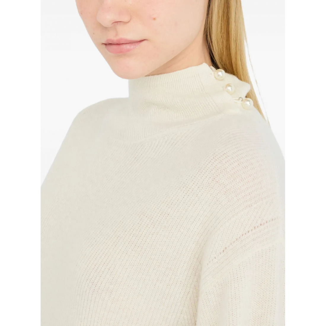 Pull 'Pearl-Embellished Puff-Sleeve' pour Femmes