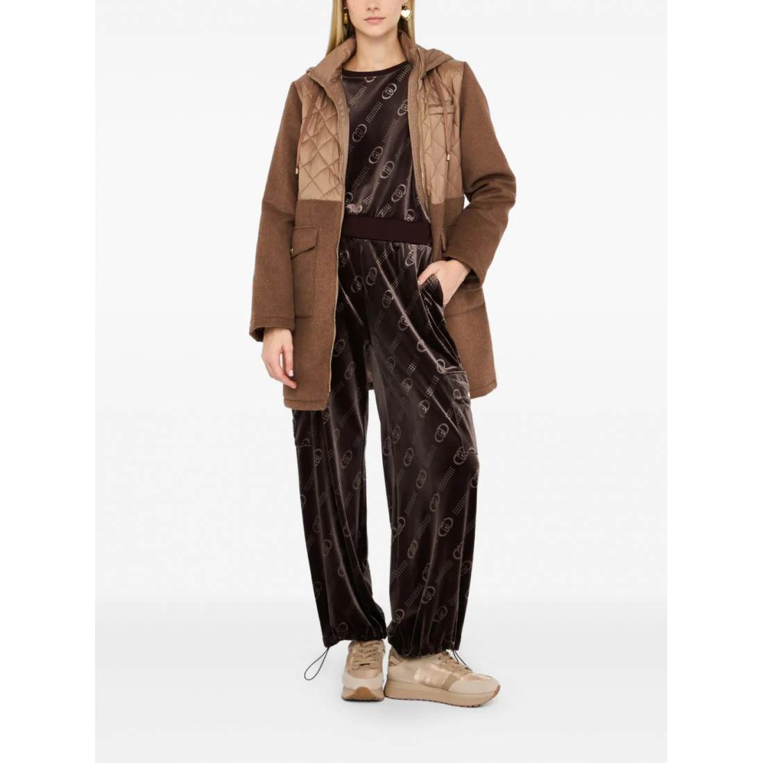 Pantalon 'Logo-Pattern Elastic-Cuff' pour Femmes