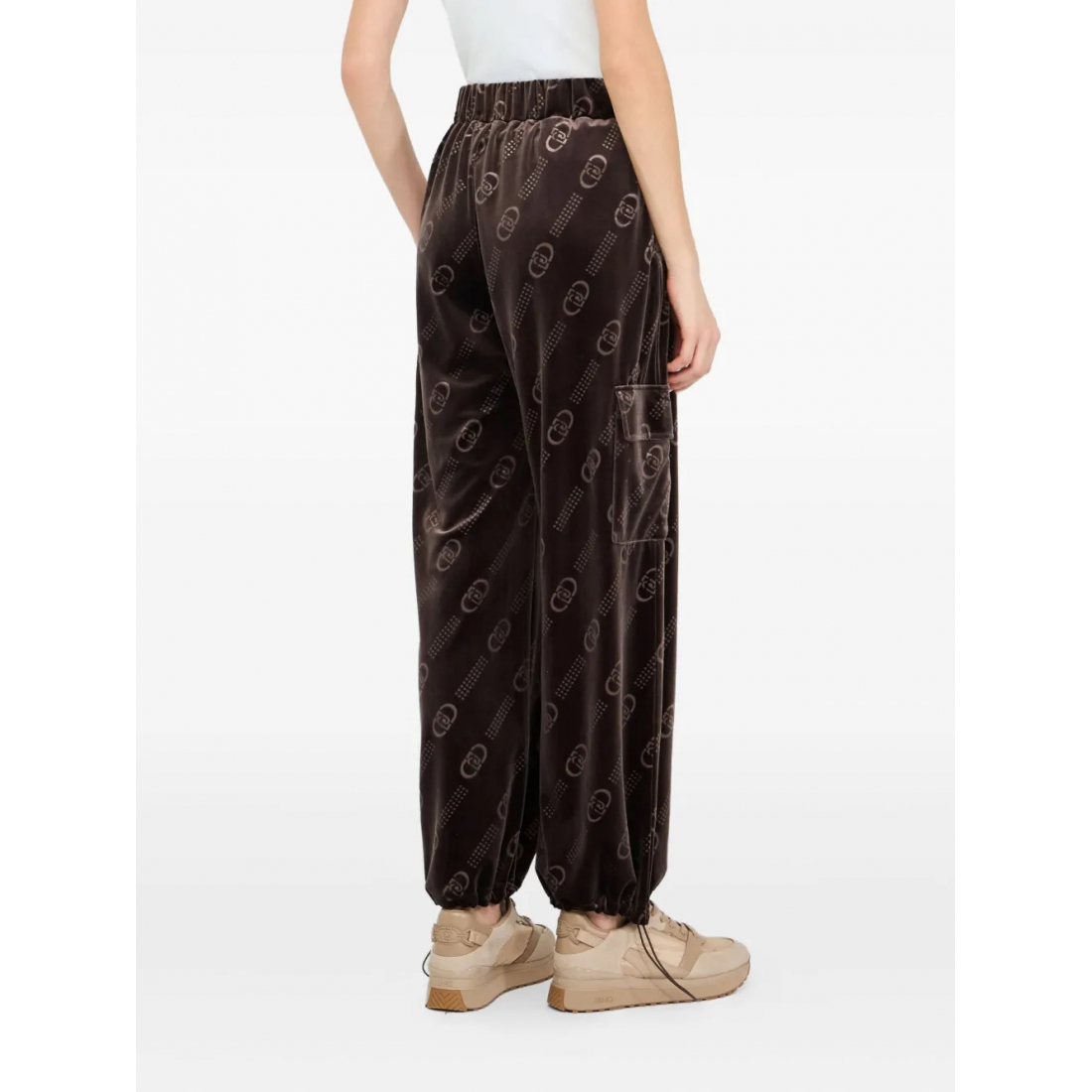 Pantalon 'Logo-Pattern Elastic-Cuff' pour Femmes