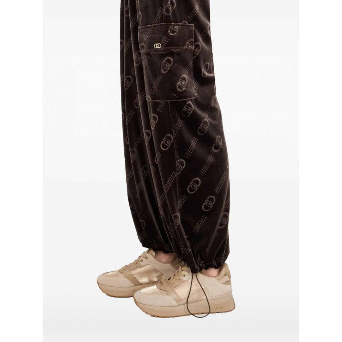 Pantalon 'Logo-Pattern Elastic-Cuff' pour Femmes