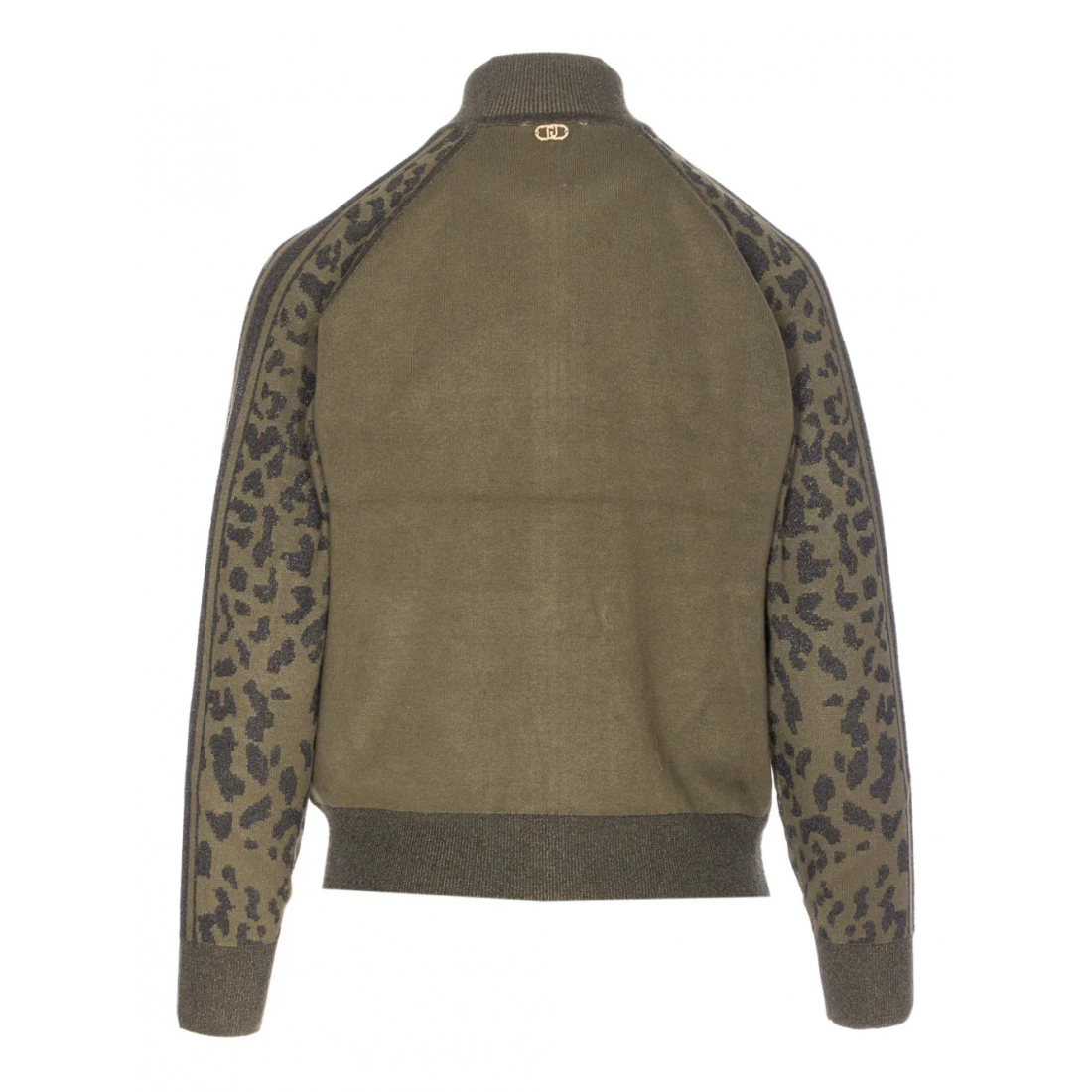 Sweatshirt 'Leopard-Print Zipped-Front' pour Femmes