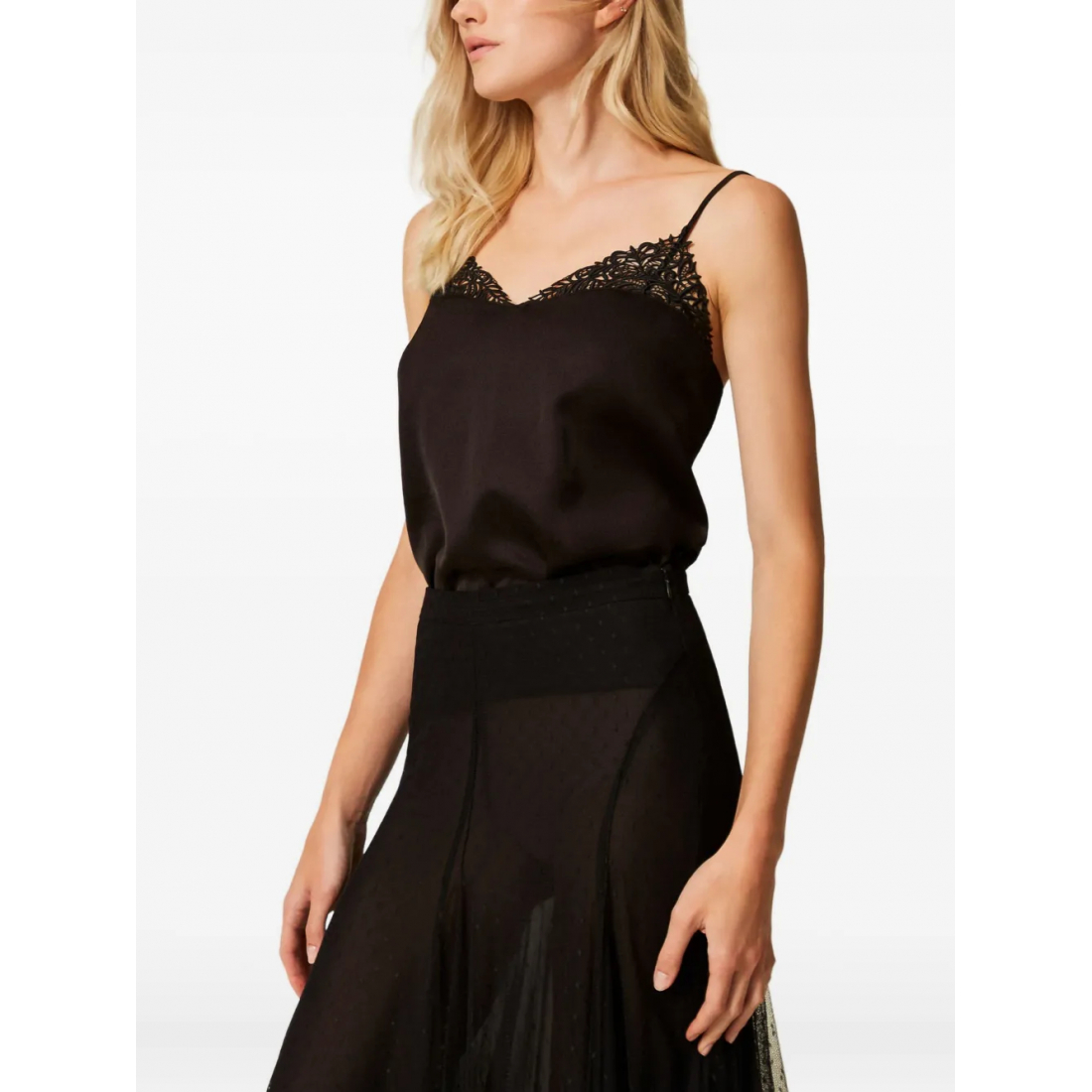 Haut sans manches 'Lace-Trimmed' pour Femmes