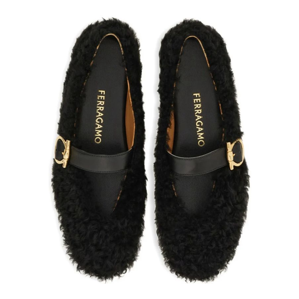 Women's 'Shearling Buckled' Ballerinas